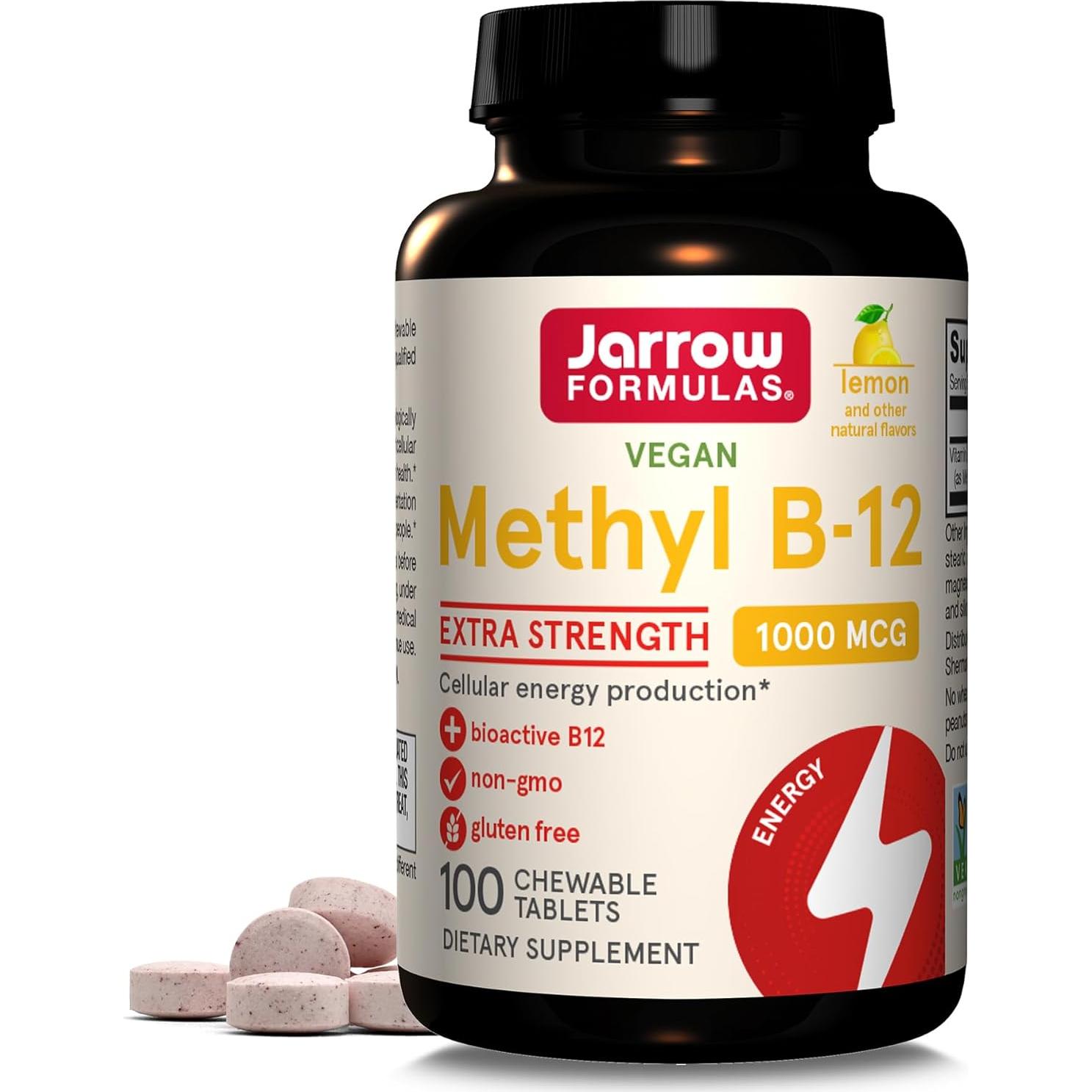 Suplemento Jarrow Methyl B-12 1000mcg y Folato 400mcg