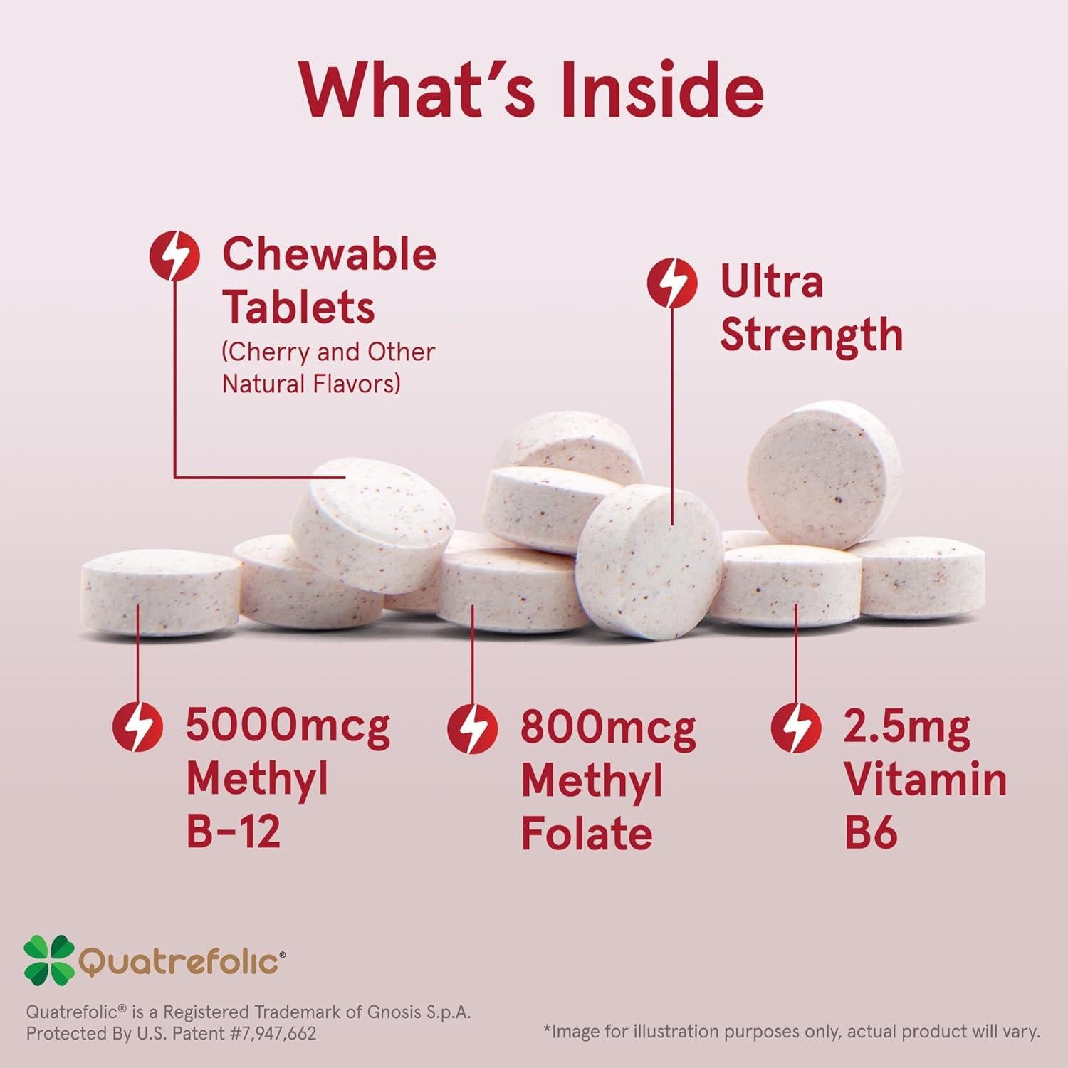 Suplemento Jarrow Formulas Methyl B-12 5000 mcg + Folato 800 mcg
