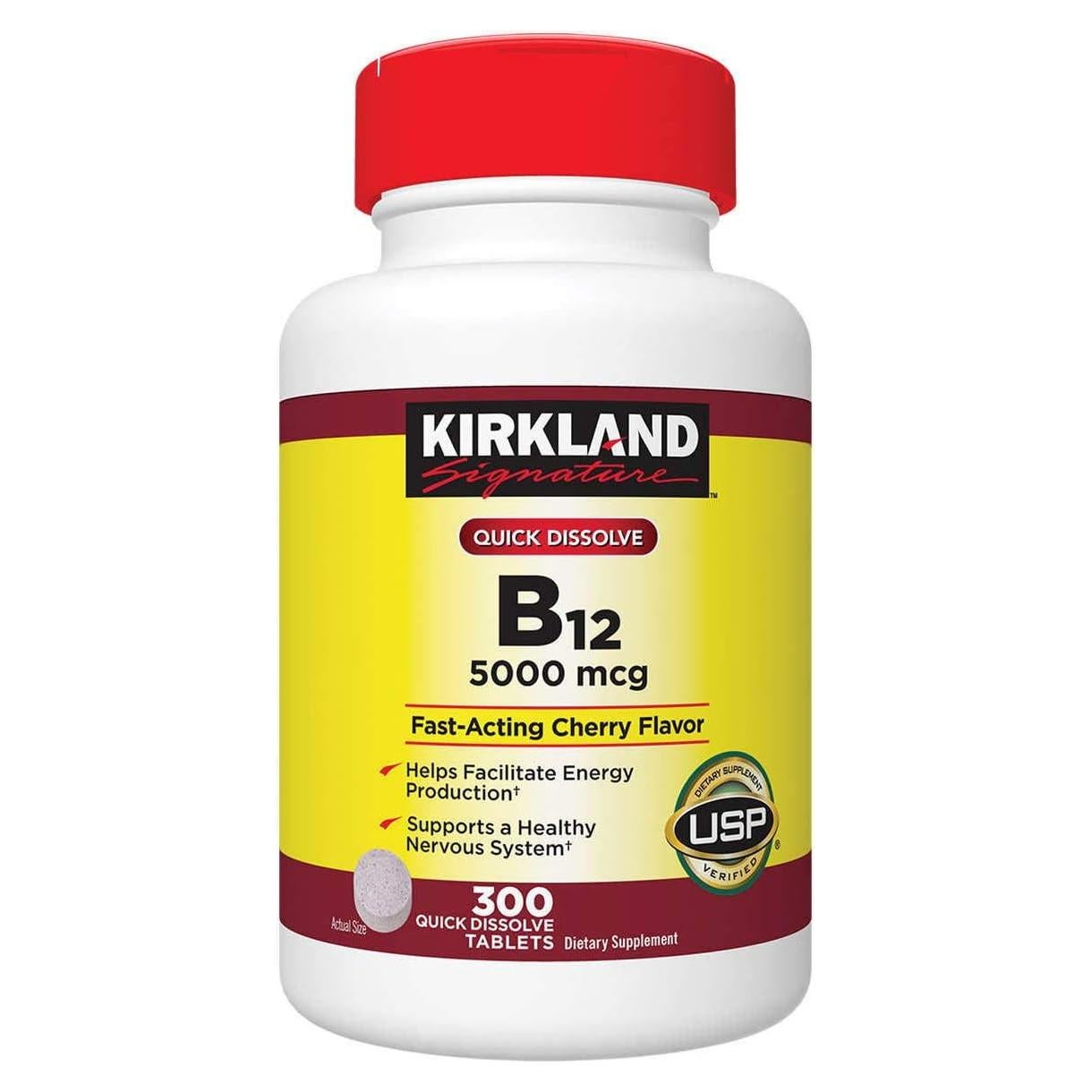 Vitamina B-12 Sublingual Kirkland 5000 mcg 300 tabletas