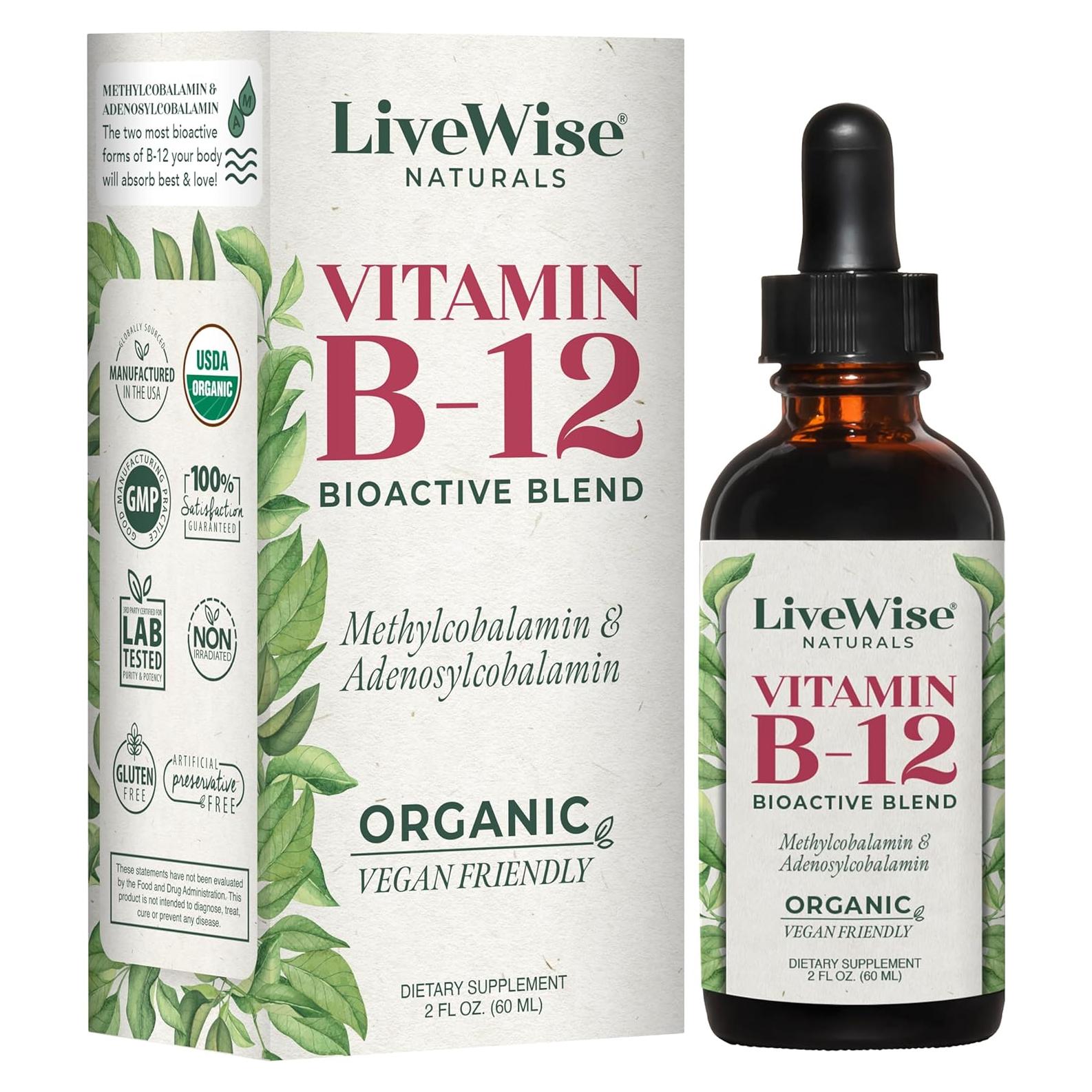Gotas de Vitamina B12 Líquida Vegana Live Wise 59 ml
