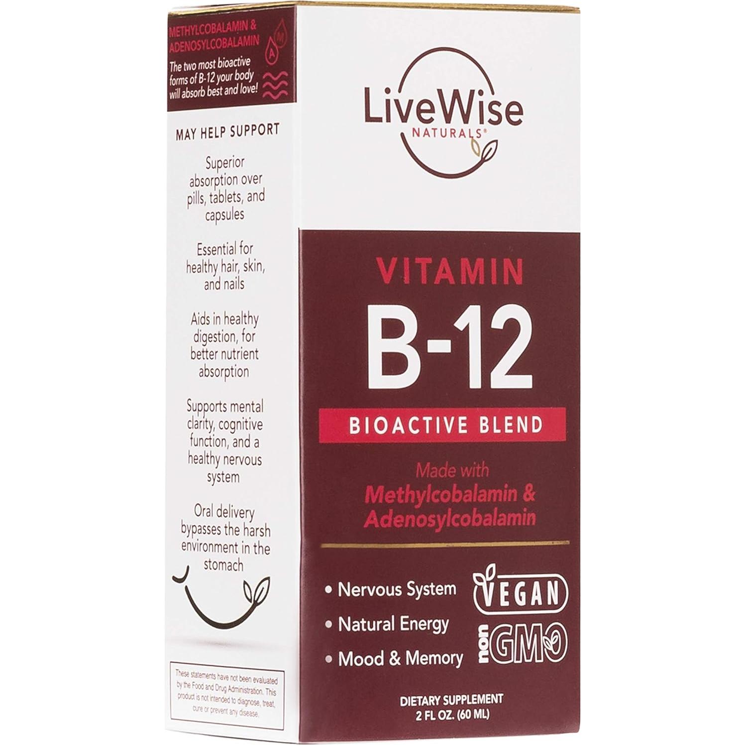 Gotas de Vitamina B12 Líquida Vegana Live Wise 59 ml