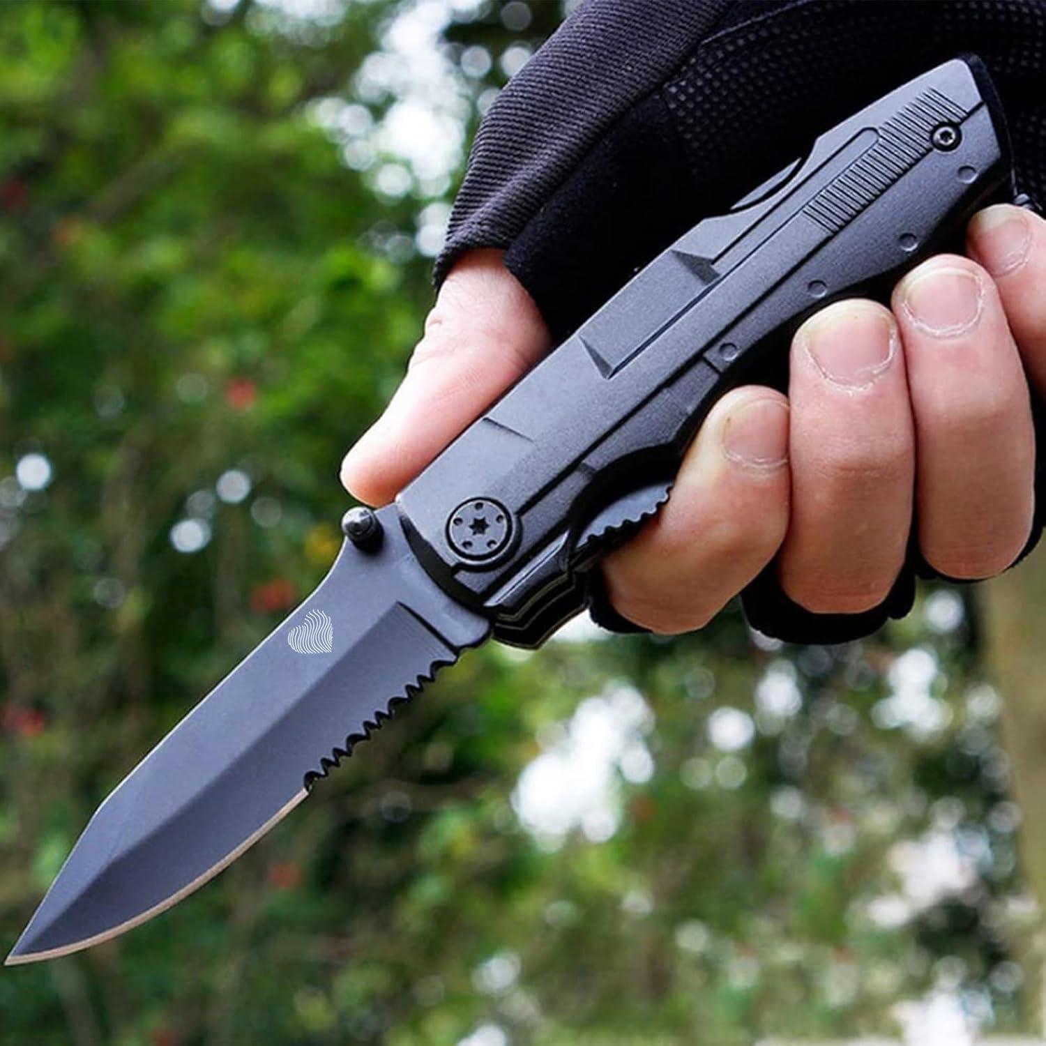 Cuchillo Multitool Unutes 14 en 1 con Funda para Camping