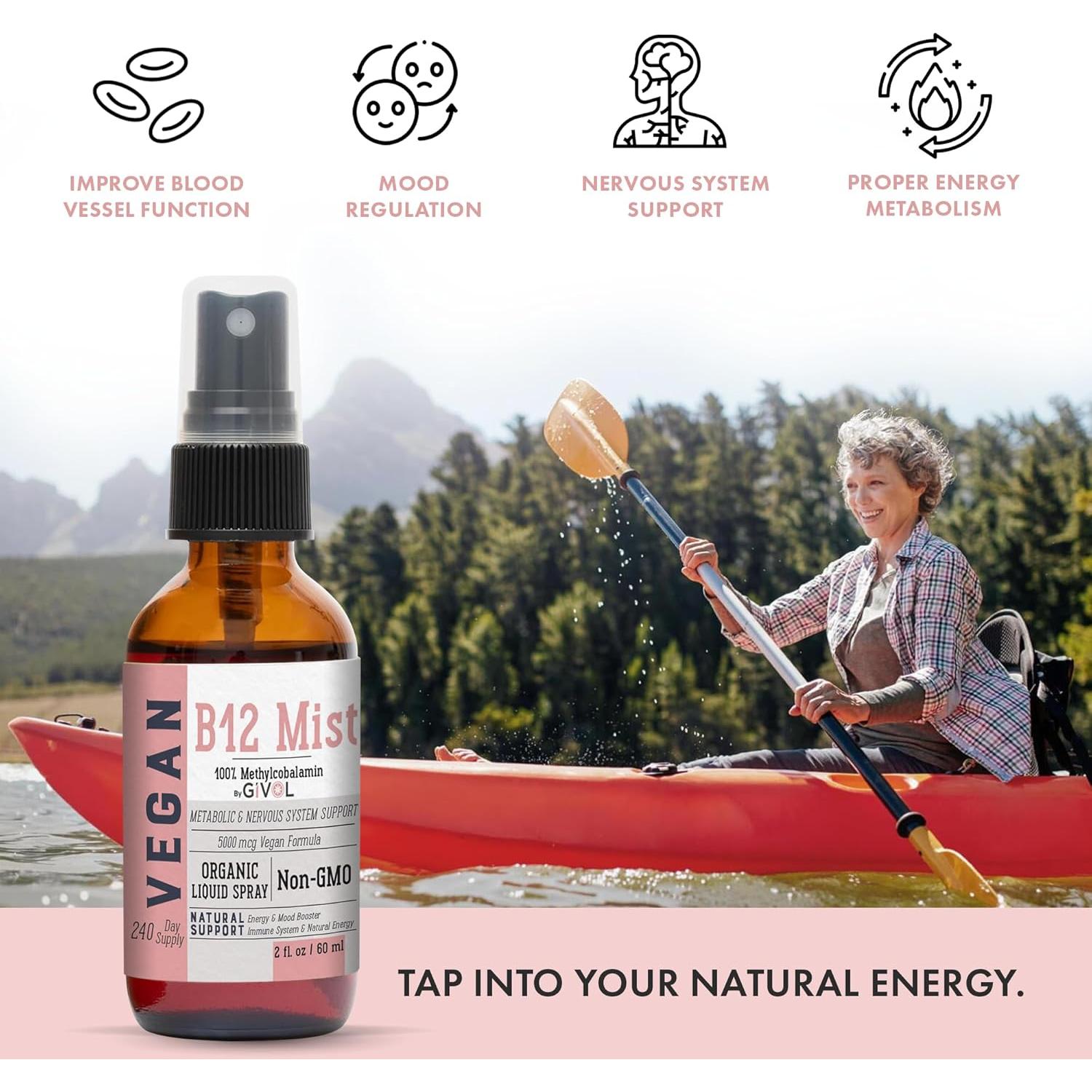 Suplemento Líquido Vegano GIVOL B12 Metilcobalamina 5000mcg