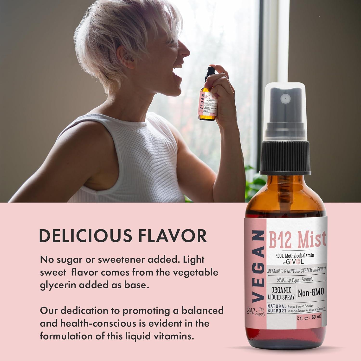 Suplemento Líquido Vegano GIVOL B12 Metilcobalamina 5000mcg