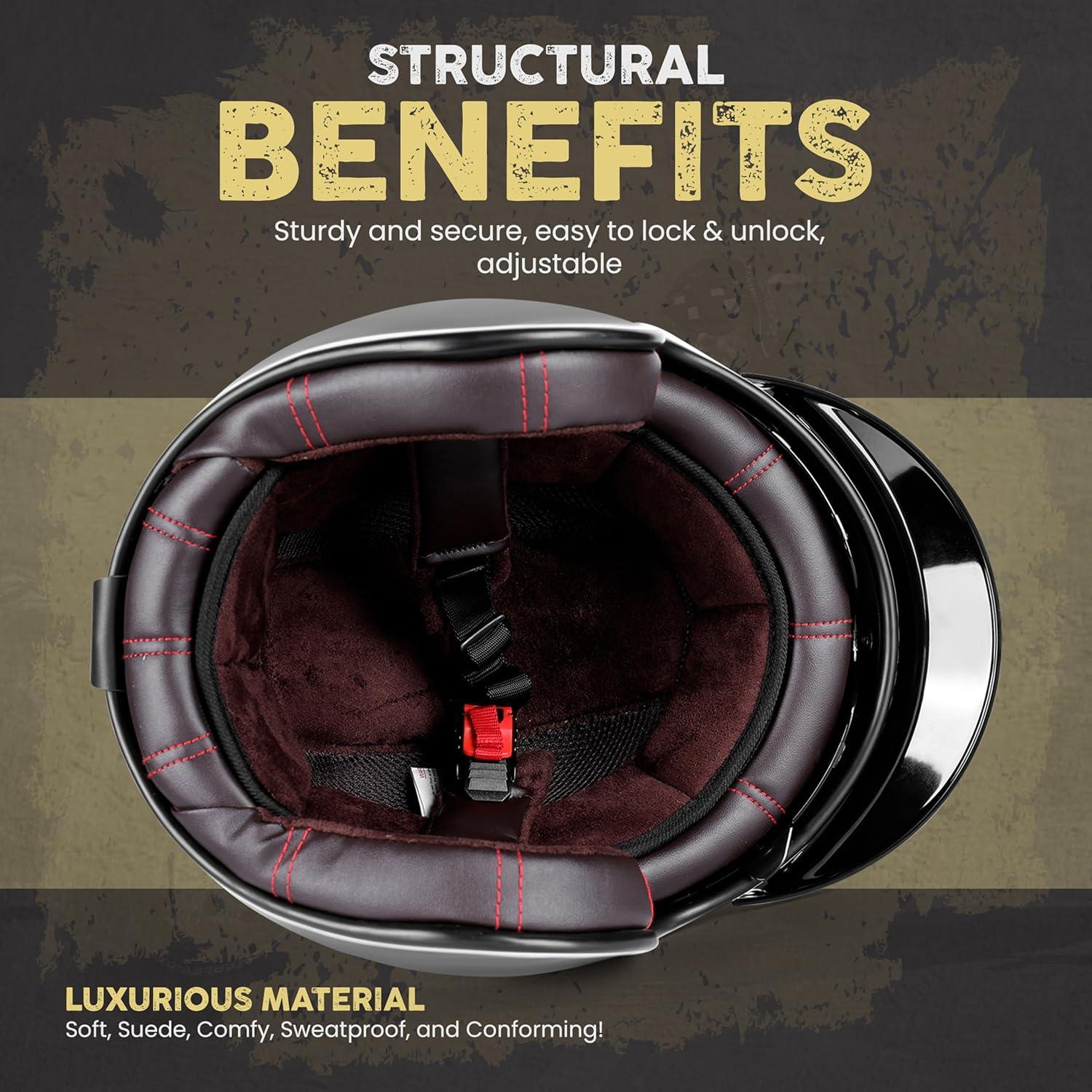 Casco Halaluxe Sons of Liberty Retro XL Negro Visera