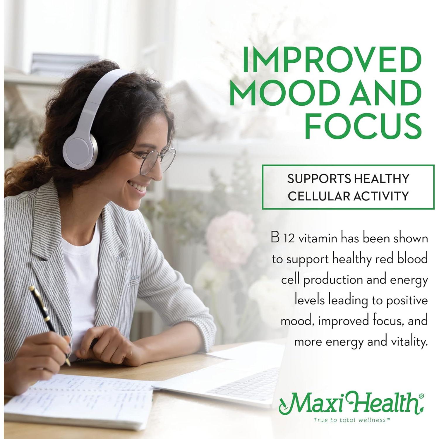 Pastillas Sublinguales de Vitamina B12 Maxi - 90 Unidades