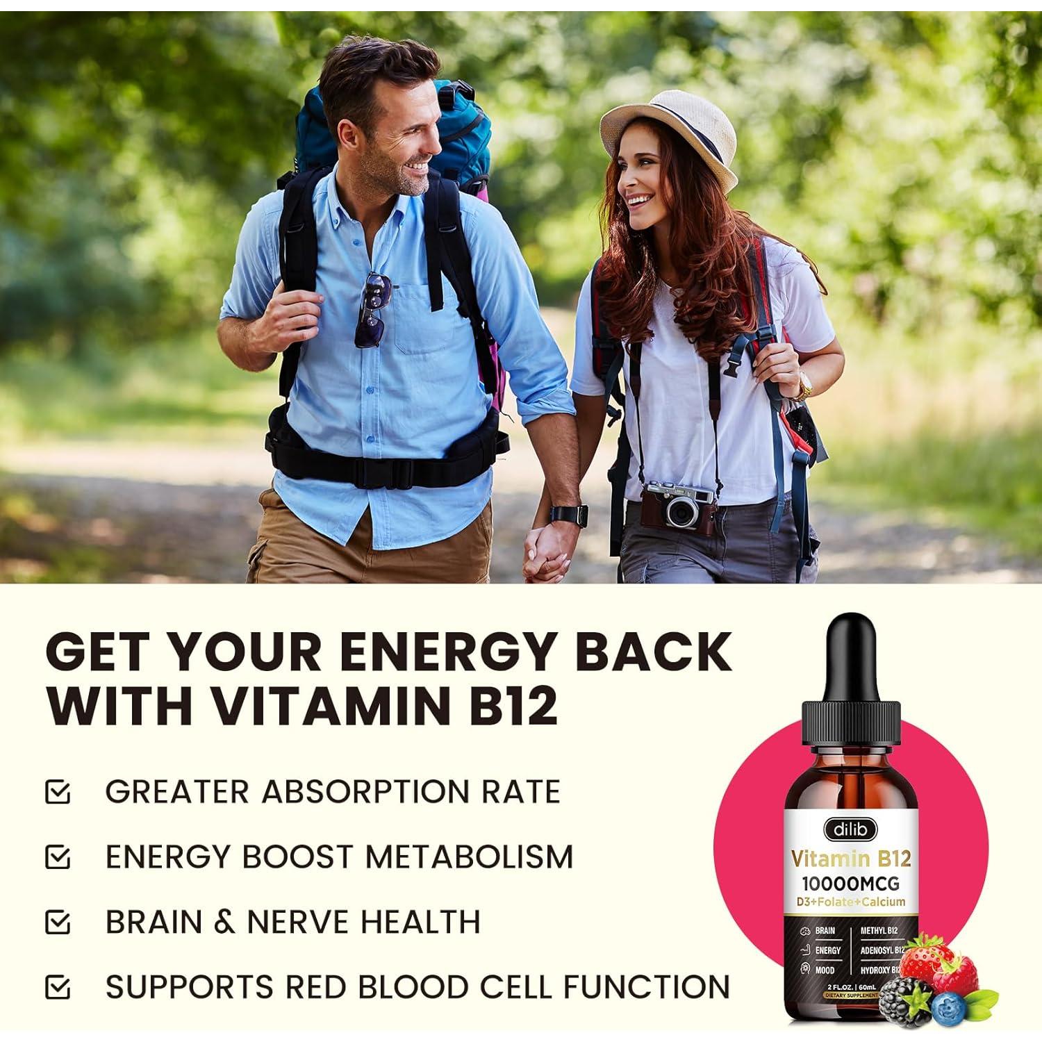 Complejo de Vitamina B12 Líquido Dilib 59 ml Sabor Bayas Vegano