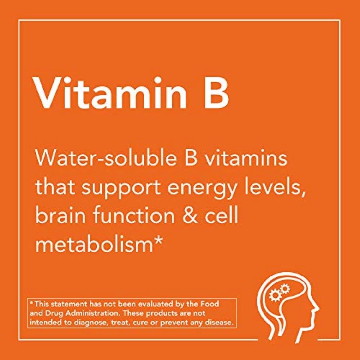 NOW Vitamina B-100 Vegana 250 Cápsulas - Energía y Nervios