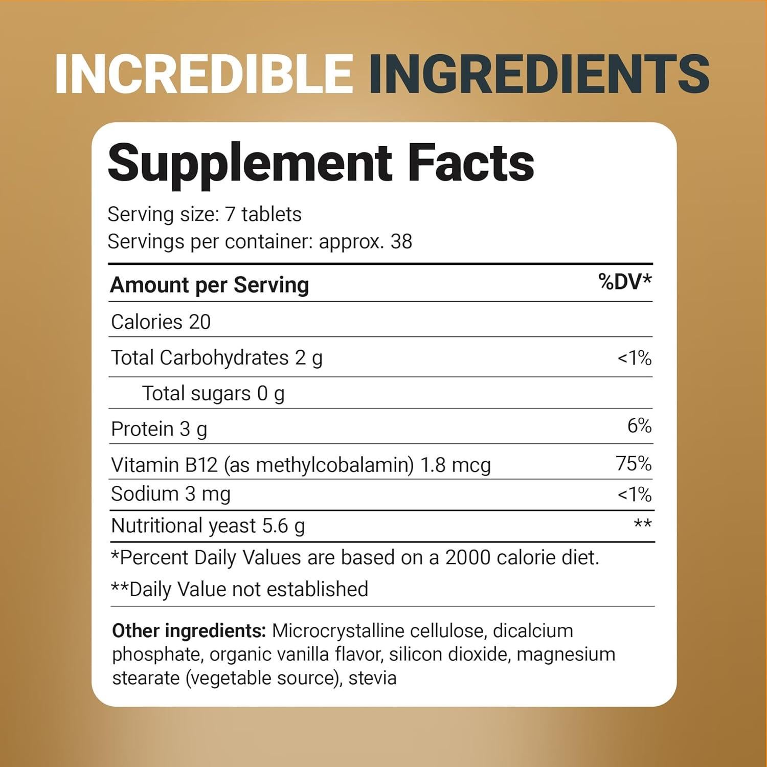 Tabletas de Levadura Nutricional Dr. Berg - B12 y Vitaminas B - 270 Tabletas Veganas