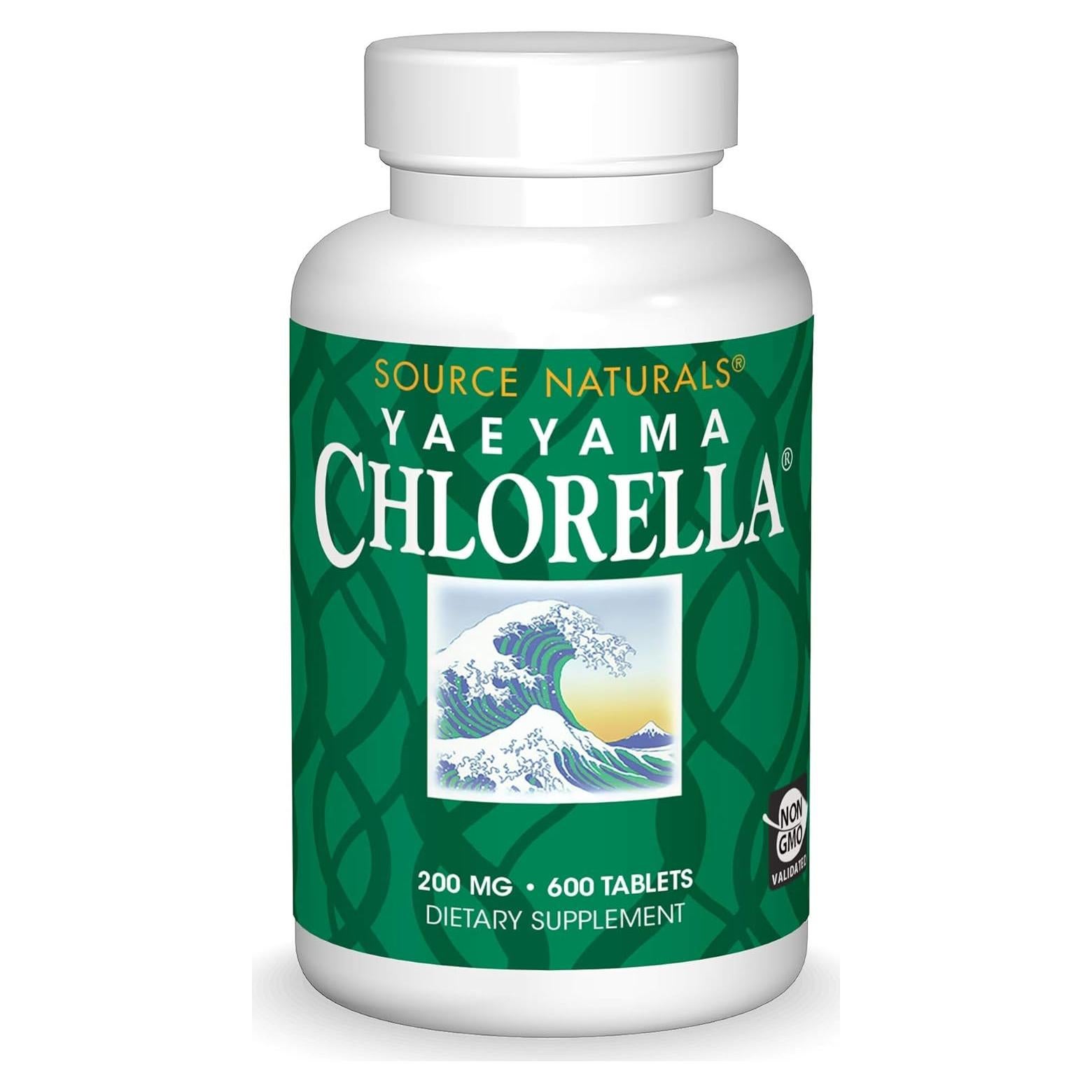 Tabletas de Chlorella Source Naturals 600 unidades 200 mg