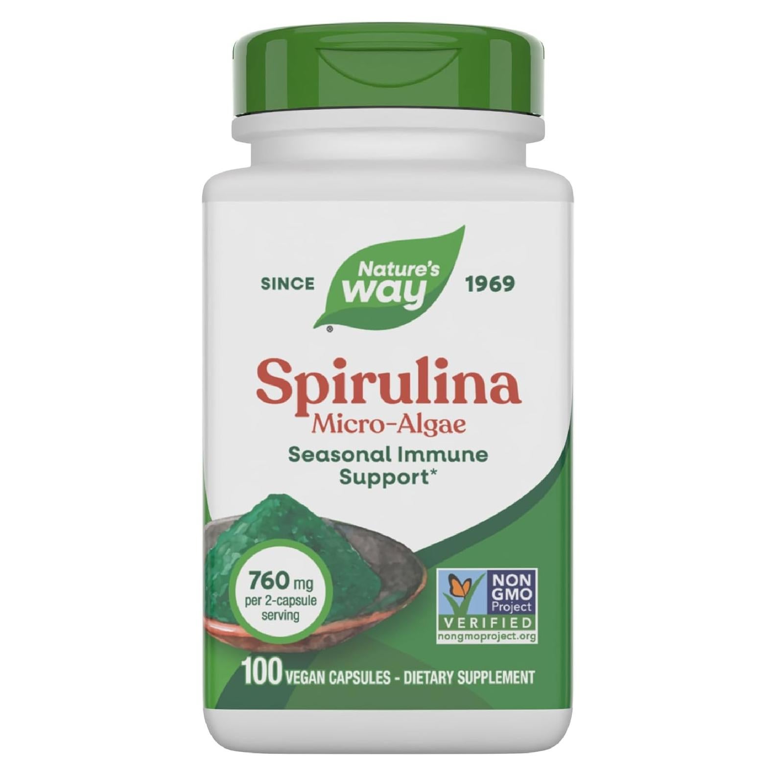 Espirulina Micro-Alga Way of Nature 100 Cápsulas Veganas 760 mg