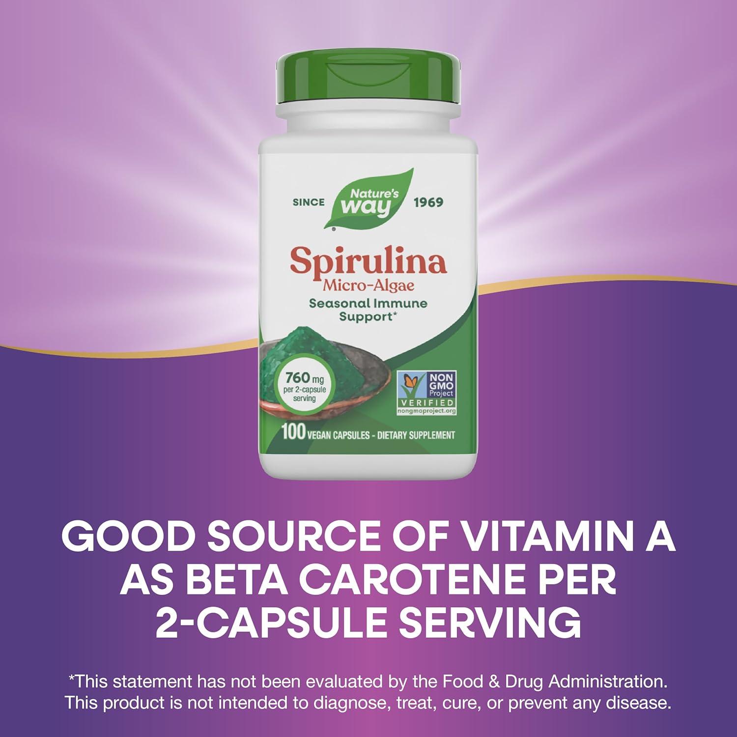 Espirulina Micro-Alga Way of Nature 100 Cápsulas Veganas 760 mg