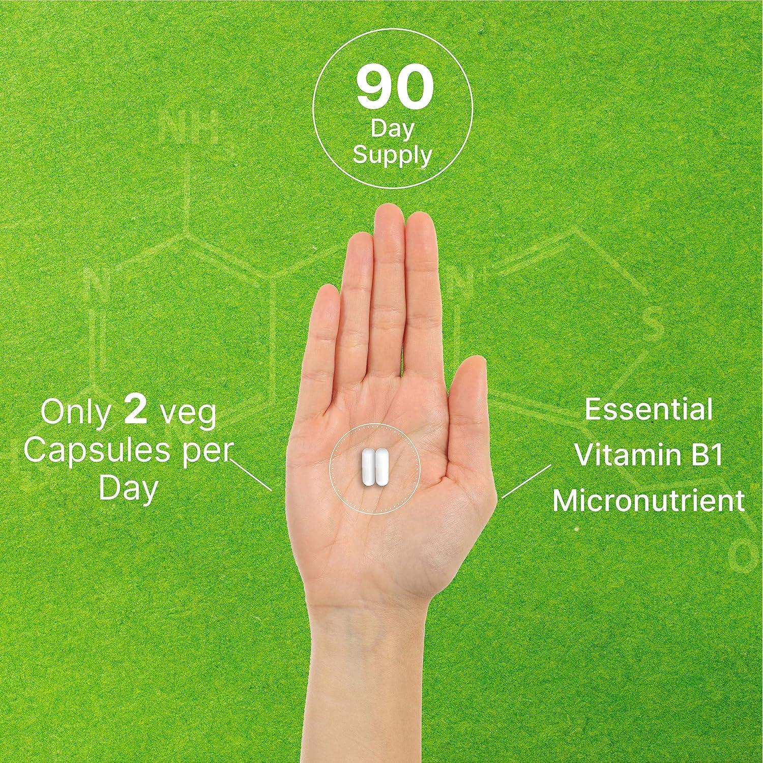 Benfotiamina 600mg - Suplemento Vegano de Vitamina B1 - 180 Cápsulas