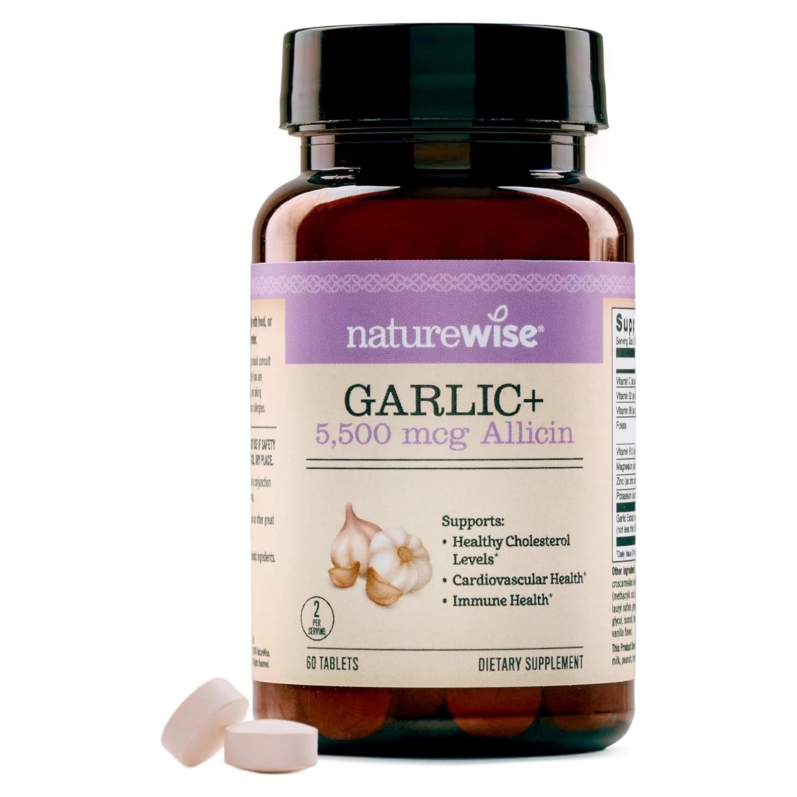 Suplemento de Ajo NatureWise 5500 mcg Vegano - 60 Tabletas