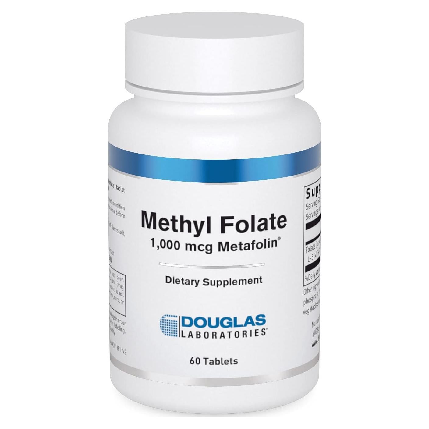 Suplemento Metil Folato L-5-MTHF Douglas Laboratories 1000 mcg - 60 Tabletas