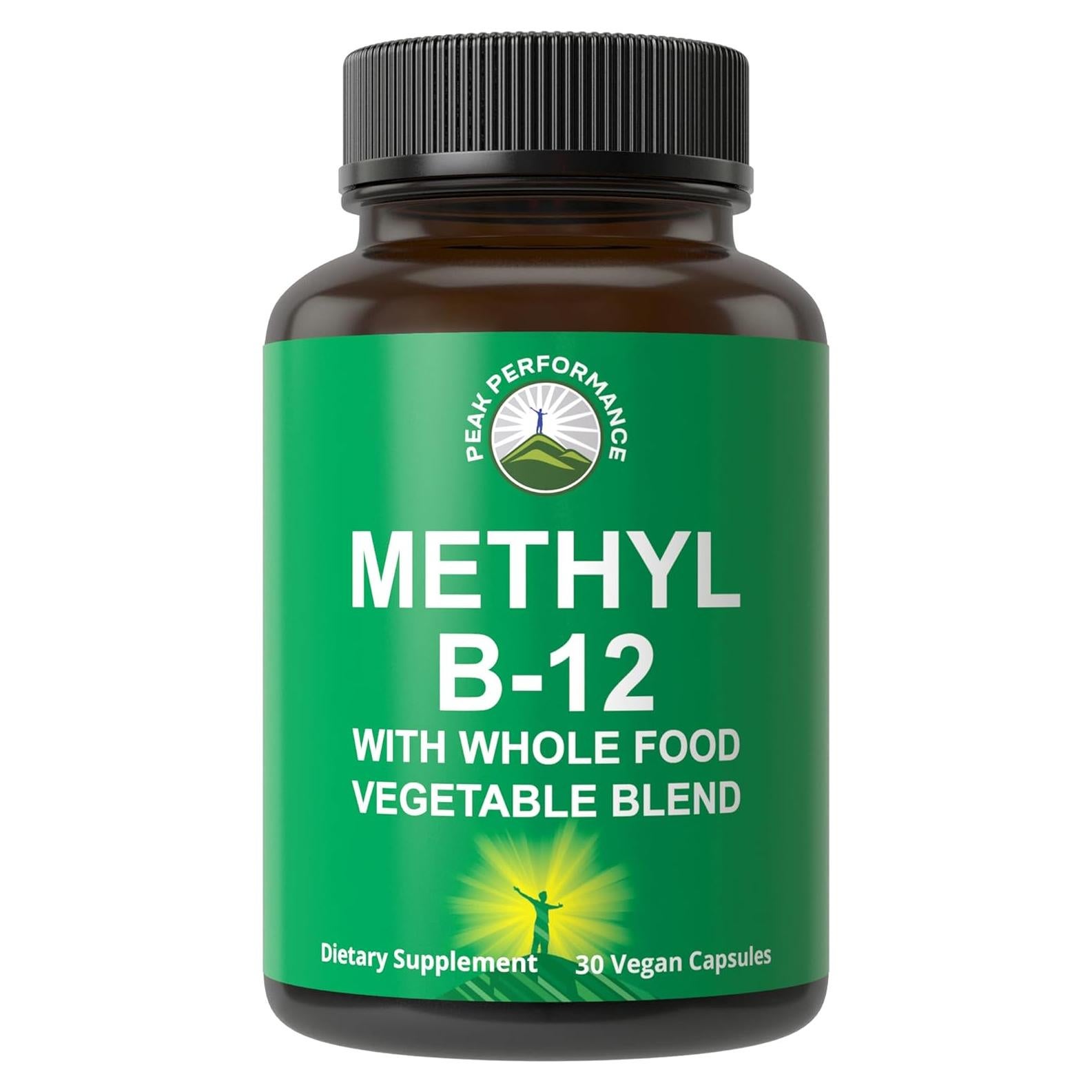 Vitamina B12 Metil Vegana Peak Performance 30 Cápsulas