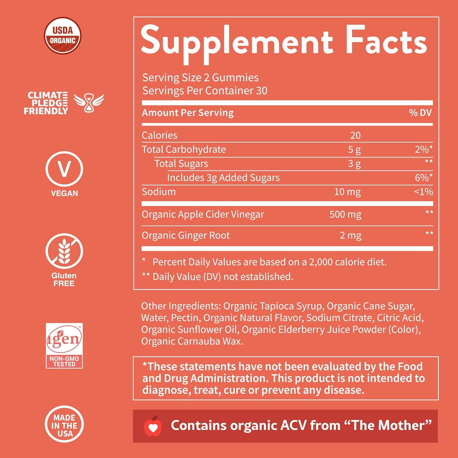Gomitas de Vinagre de Sidra de Manzana Orgánico WellPath 60 Ct