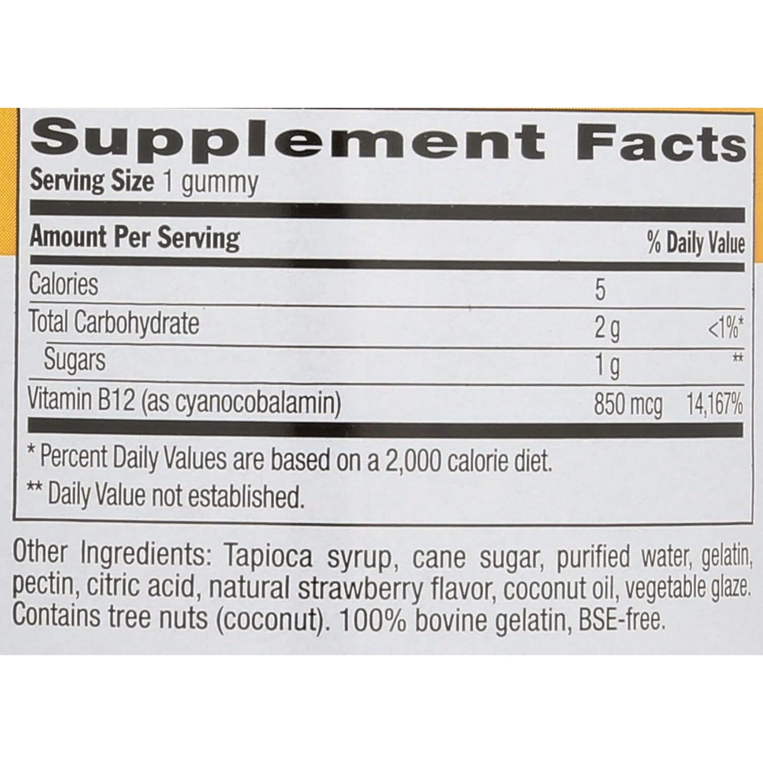 Gominolas de Vitamina B12 Country Life - 850 mcg Veganas 120 Unidades