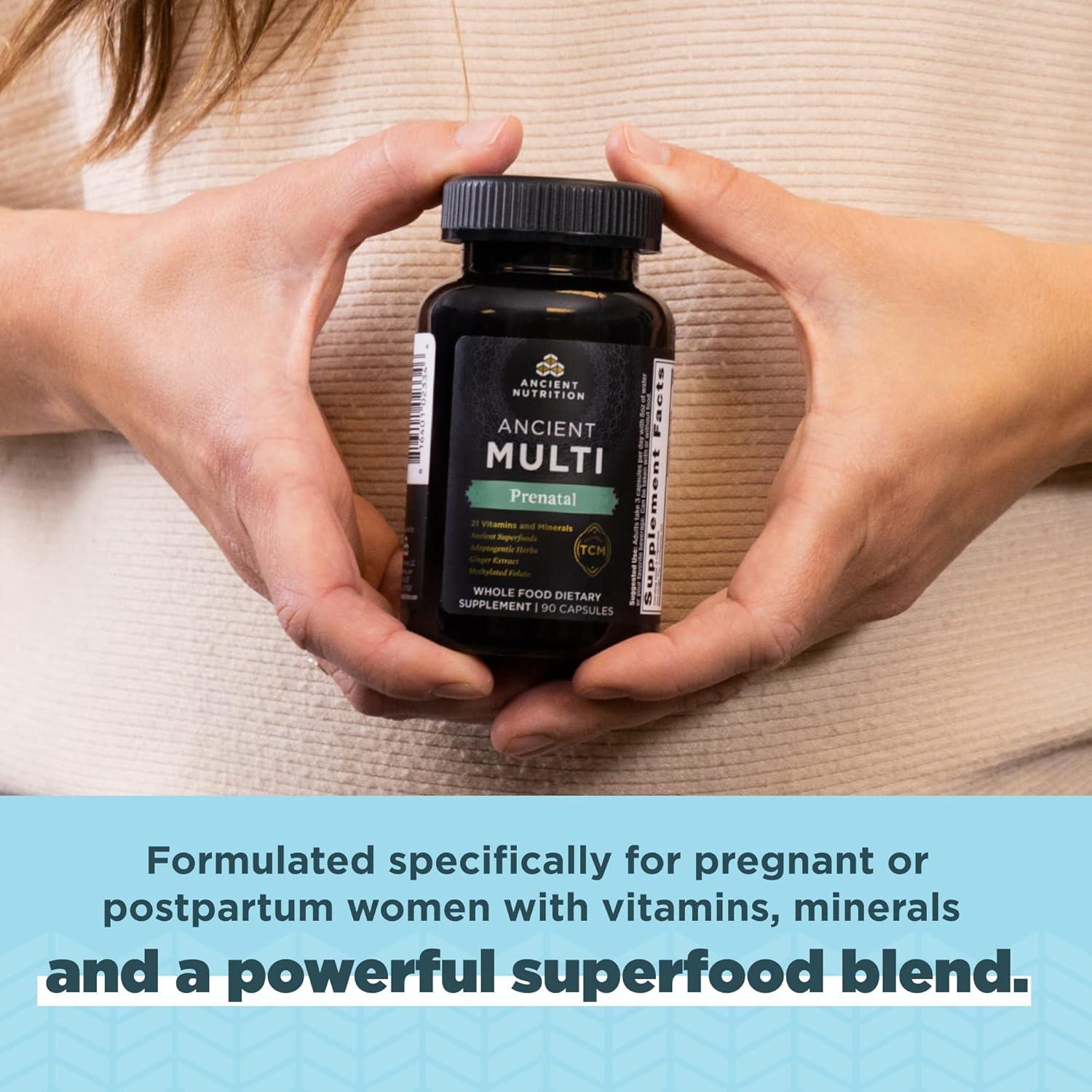 Vitaminas Prenatales Nutrición Antigua 90 Cápsulas Multivitamínico