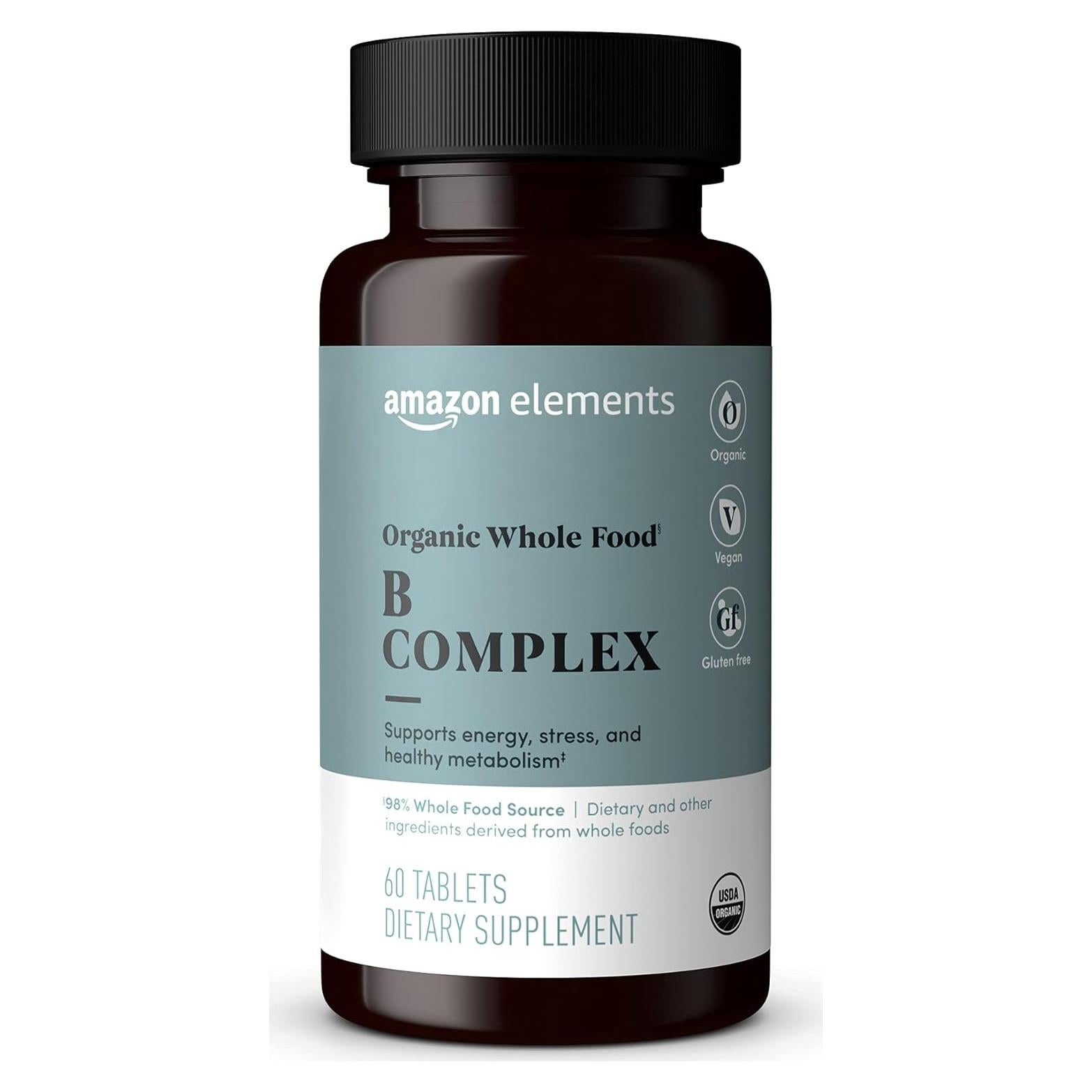 Complejo B Orgánico Amazon Elements 60 Tabletas Suplemento