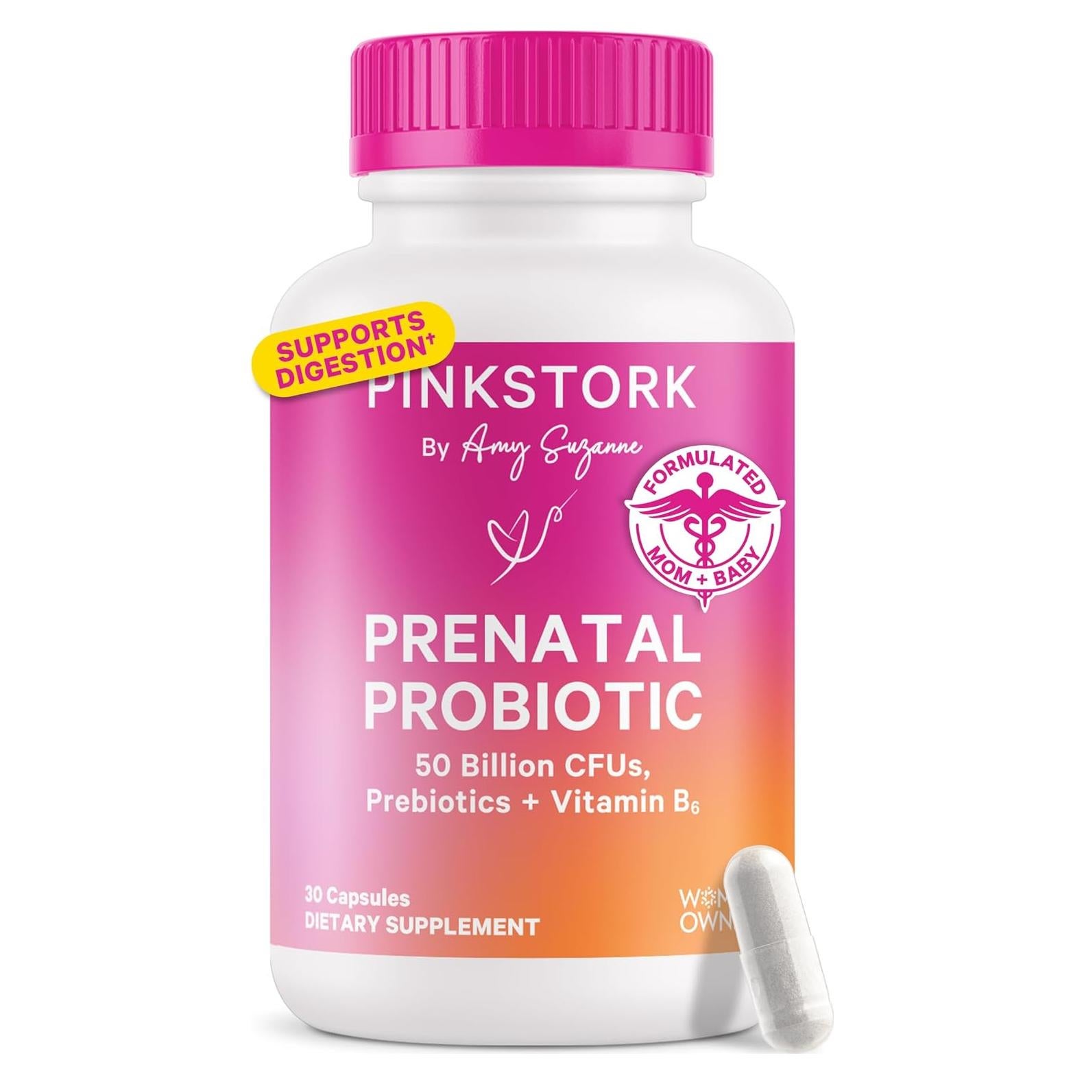Probioticos Prenatales Pink Stork 30 Cápsulas - Vitamina B6