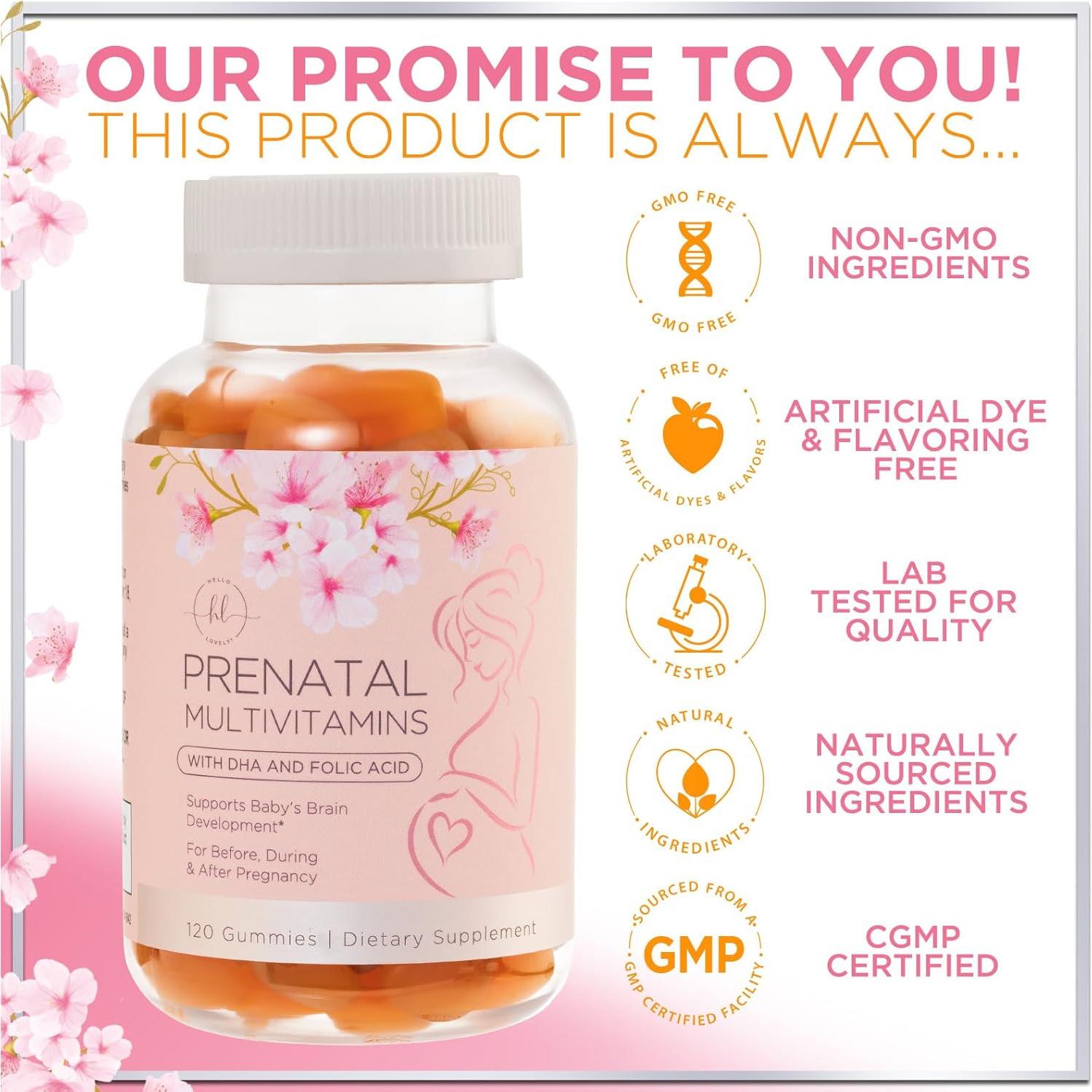 Gominolas Prenatales Hola Encantadora! 120 Unidades DHA Ácido Fólico