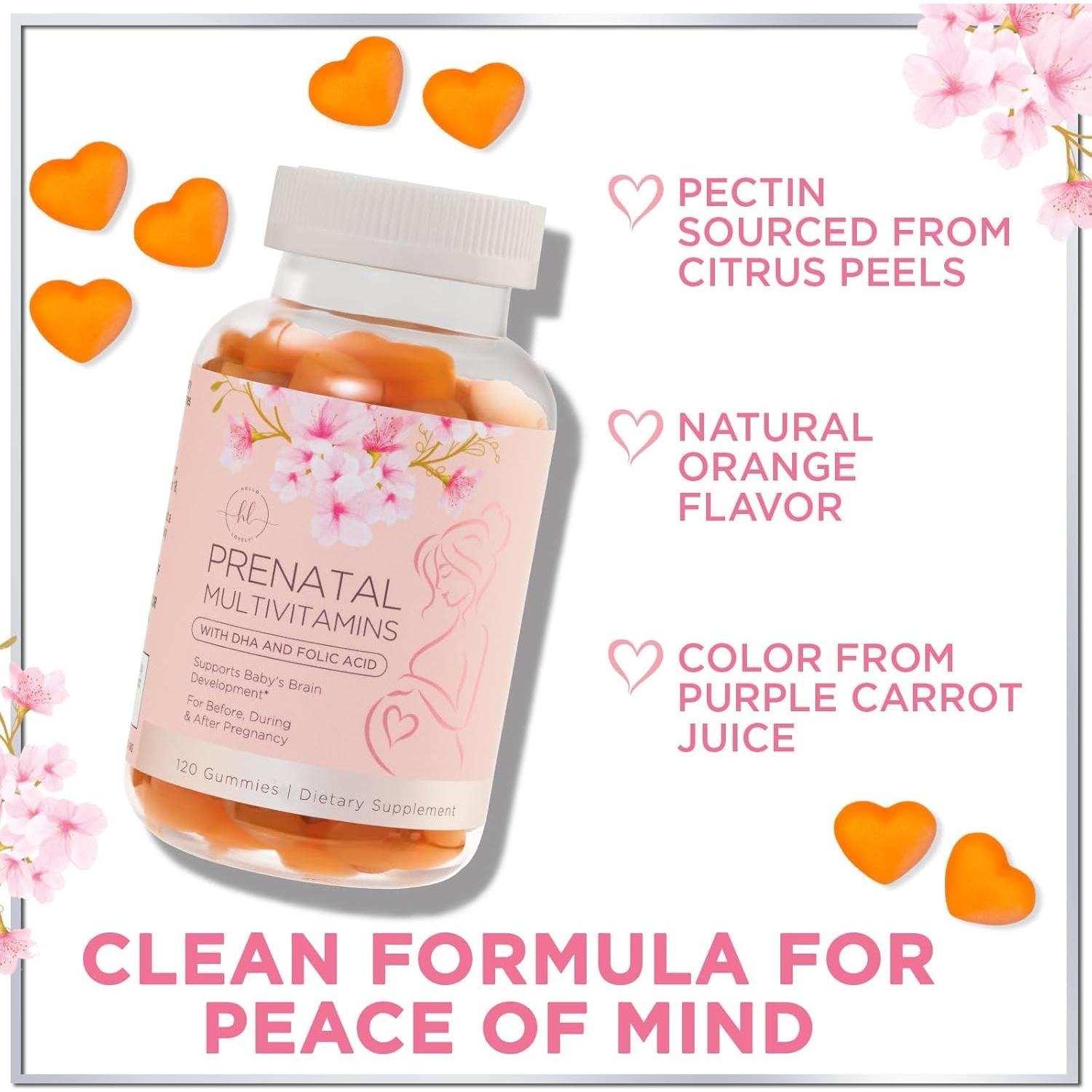 Gominolas Prenatales Hola Encantadora! 120 Unidades DHA Ácido Fólico