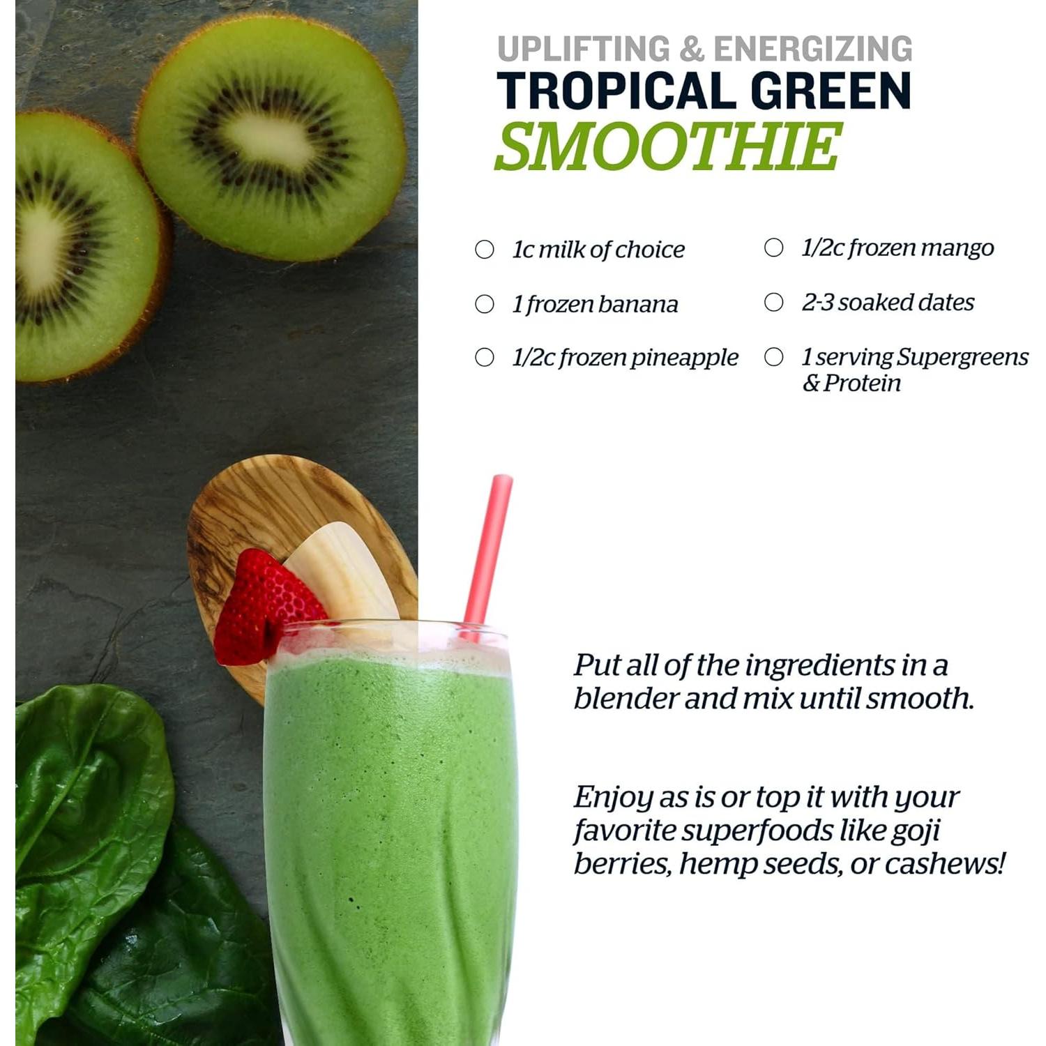 Polvo de Superalimento Verde Sunfood 226.8g - Proteína Vegana 23g