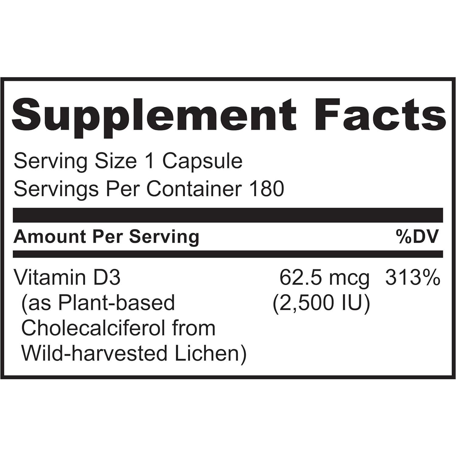 NATURELO Vitamina D3 Vegana 180 Cápsulas + B12 90 Cápsulas