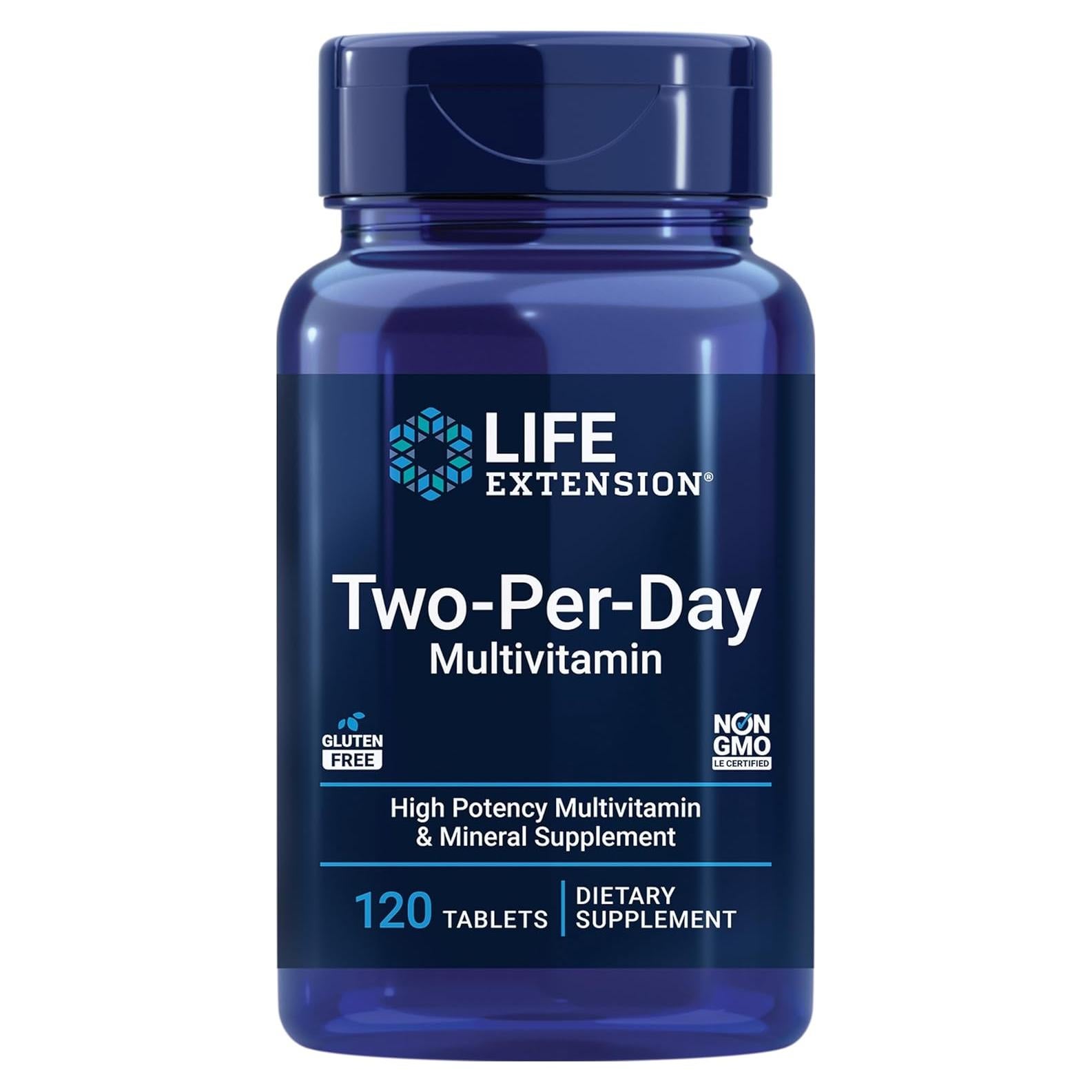 Suplemento Multivitamínico Life Extension 120 Tabletas Sin Gluten