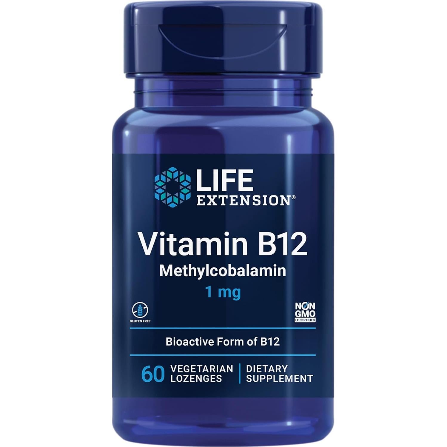 Suplemento Methylcobalamina B12 1mg y D3 125mcg Life Extension - 60 Cápsulas