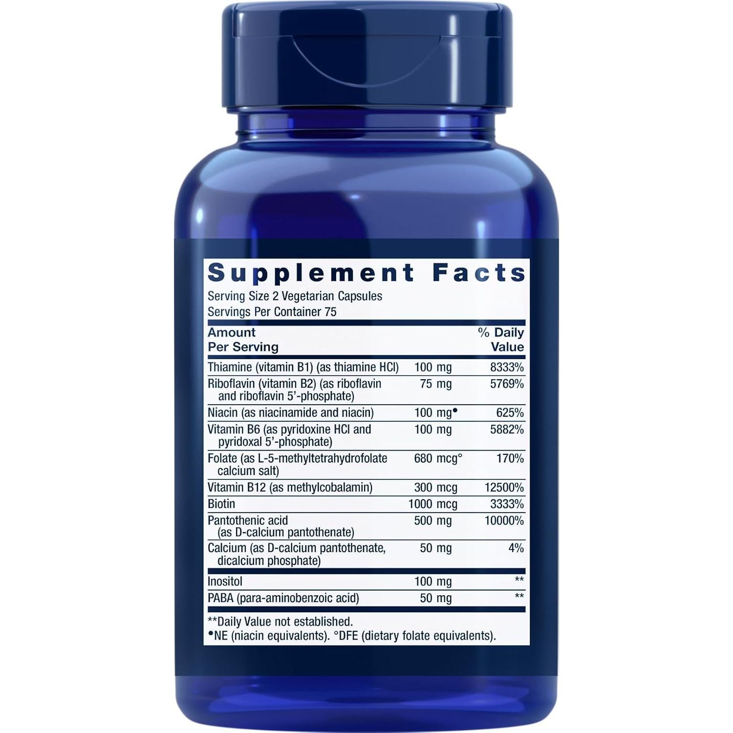 Complejo B BioActive Life Extension 150 Cápsulas Veganas