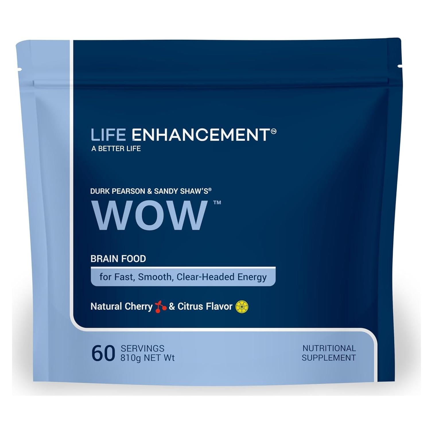 Polvo de bebida multivitamínico Life Extension WOW 60 porciones