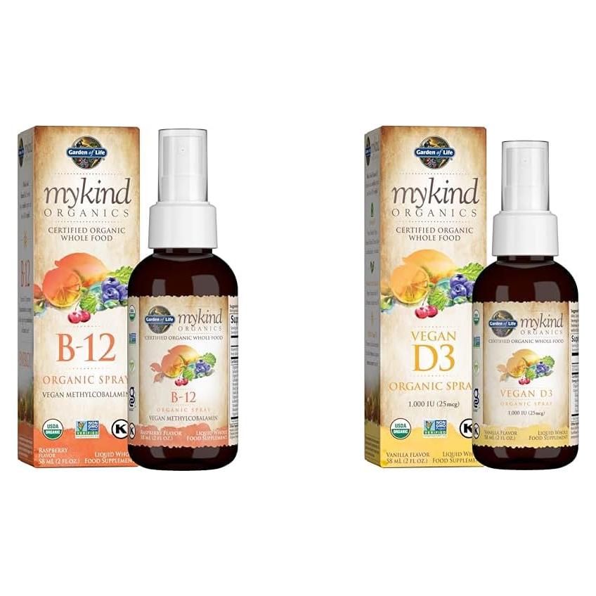 Jardín de Vida Orgánicos Vitamina B12 y D3 Líquida Spray 2oz