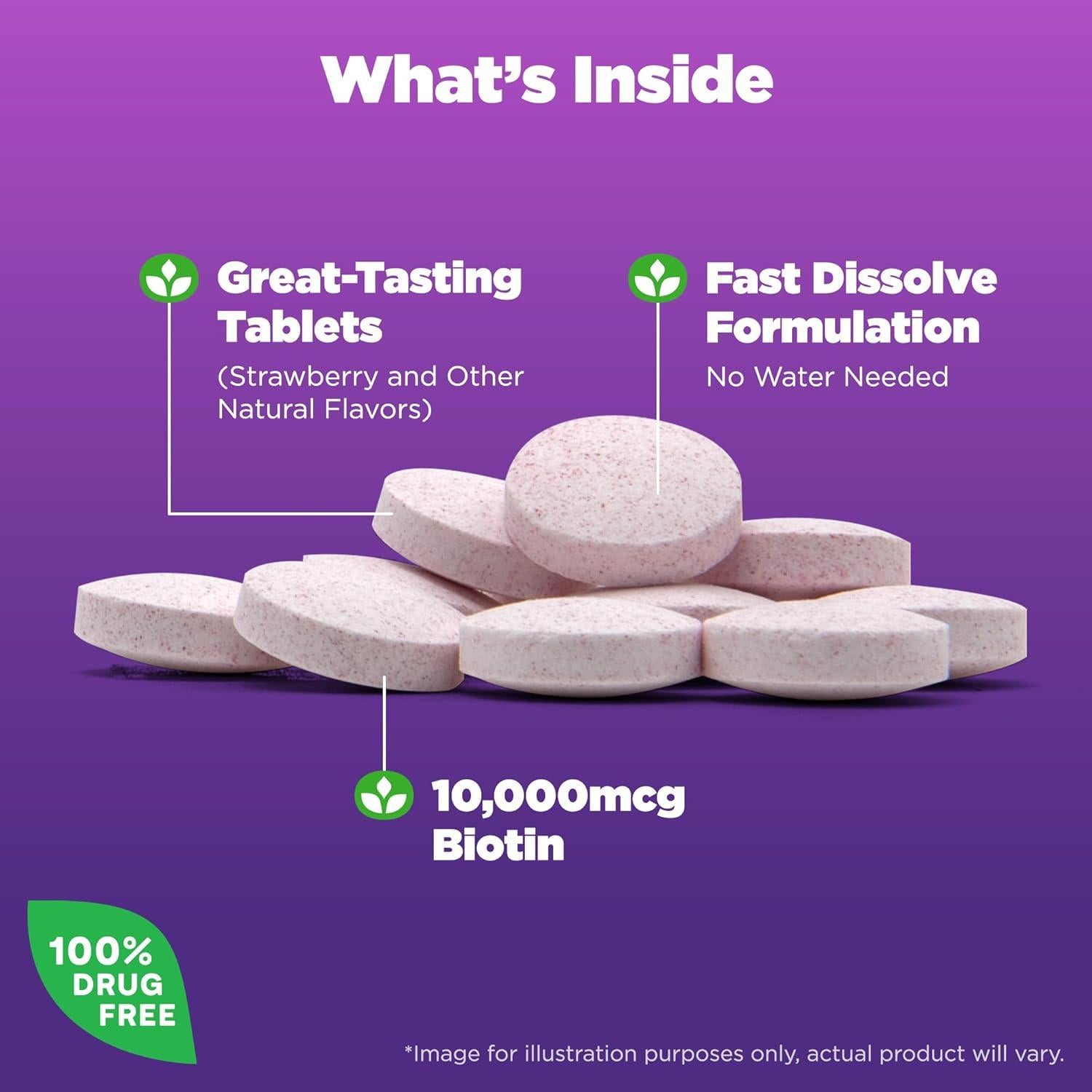 Natrol Vitamina B-12 5000mcg 200 Tabletas + Biotina 10000mcg 60 Tabletas