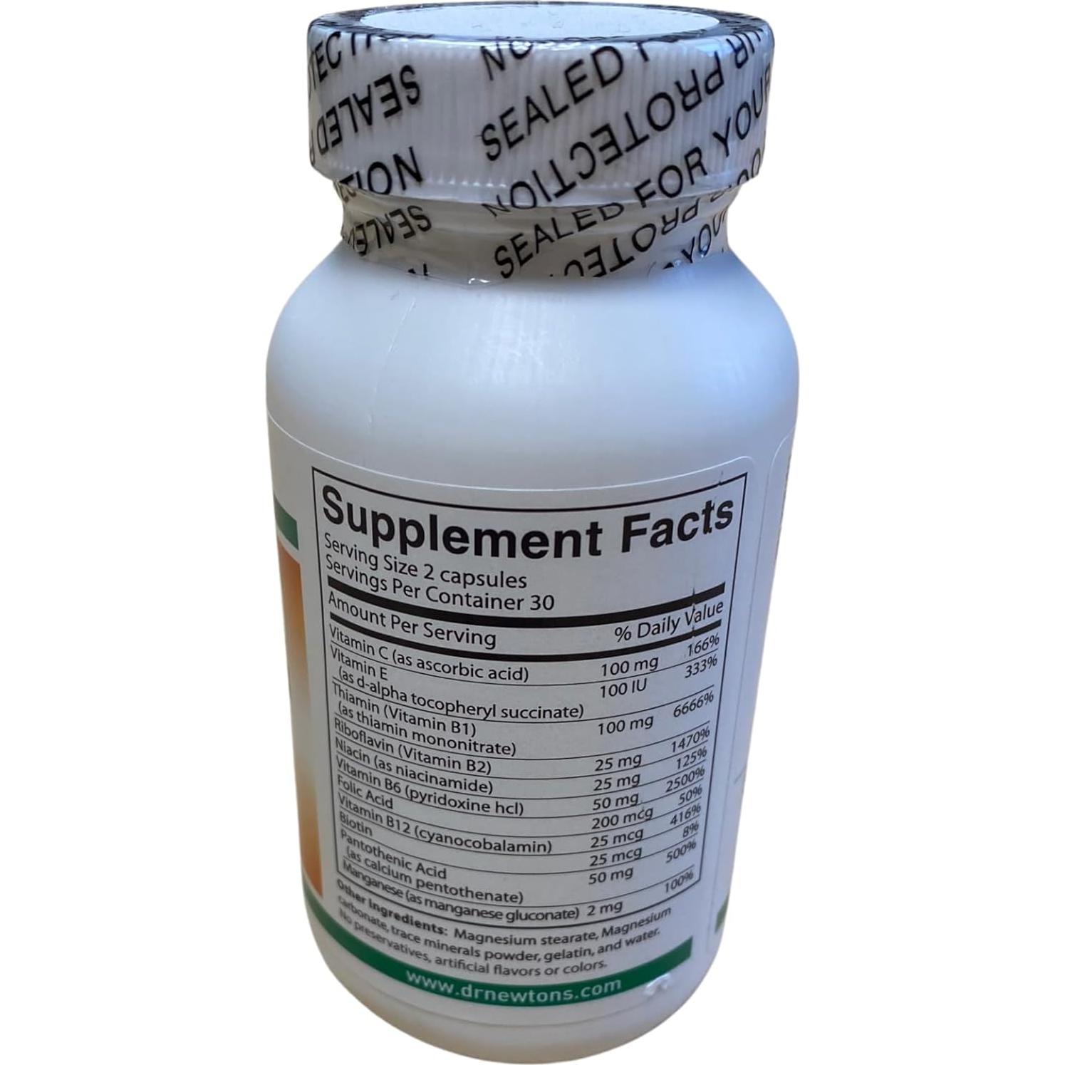 Suplemento de Vitaminas B Vital B100 60 Cápsulas