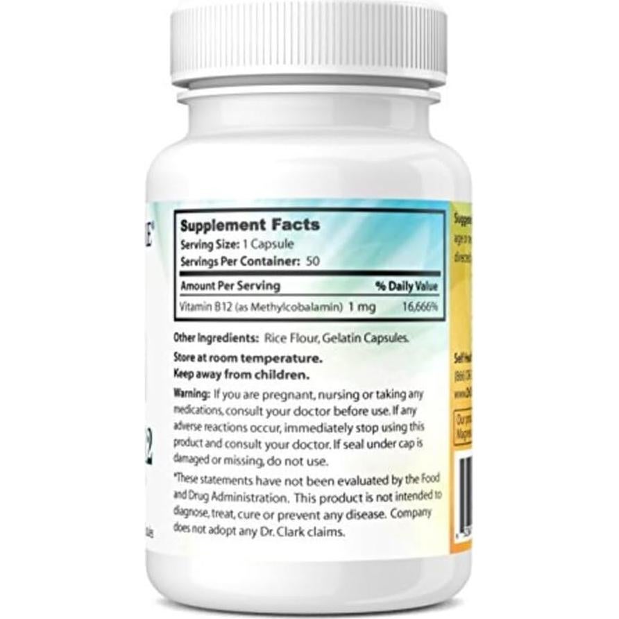 Suplemento Vitamina B12 Dr. Clark 1mg 50 Cápsulas Gelatina