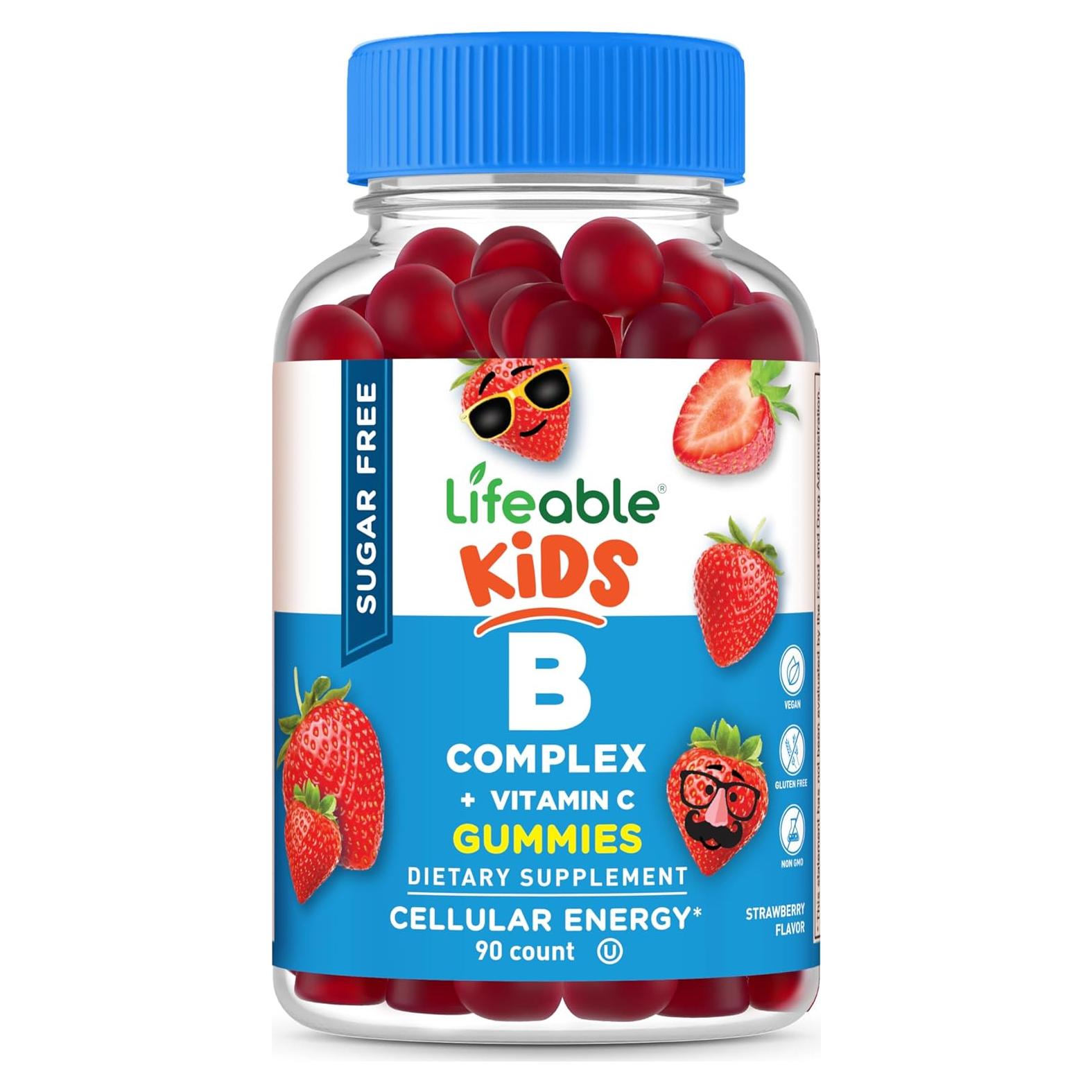 Complejo de Vitaminas B Sin Azúcar Lifeable para Niños 90 Gominolas