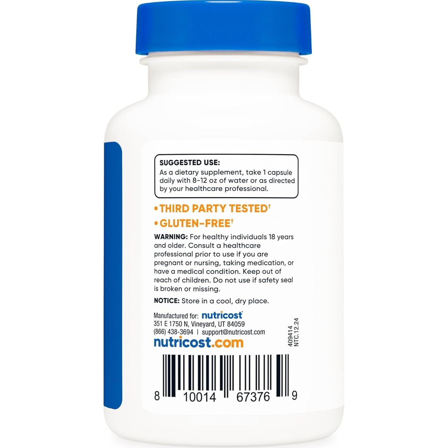 Nutricost Benfotiamina 300mg - 90 Cápsulas Vegetarianas Sin Gluten
