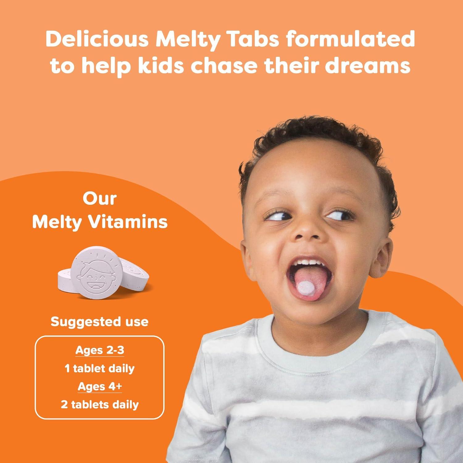 Vitamina B6 Melty Renzo para Niños 60 Tabletas Sabor Naranja