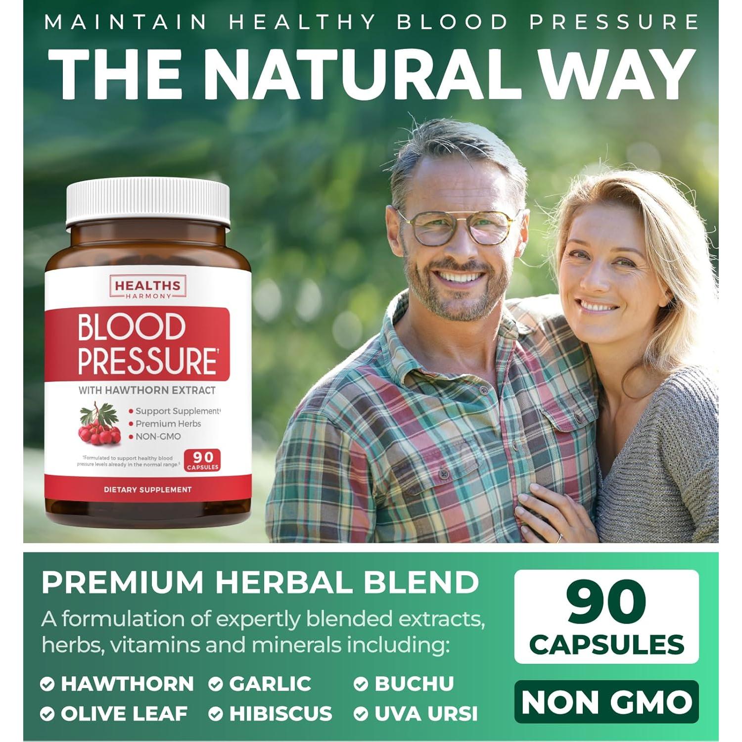 Suplemento Natural de Presión Arterial Healths Harmony - 90 Cápsulas