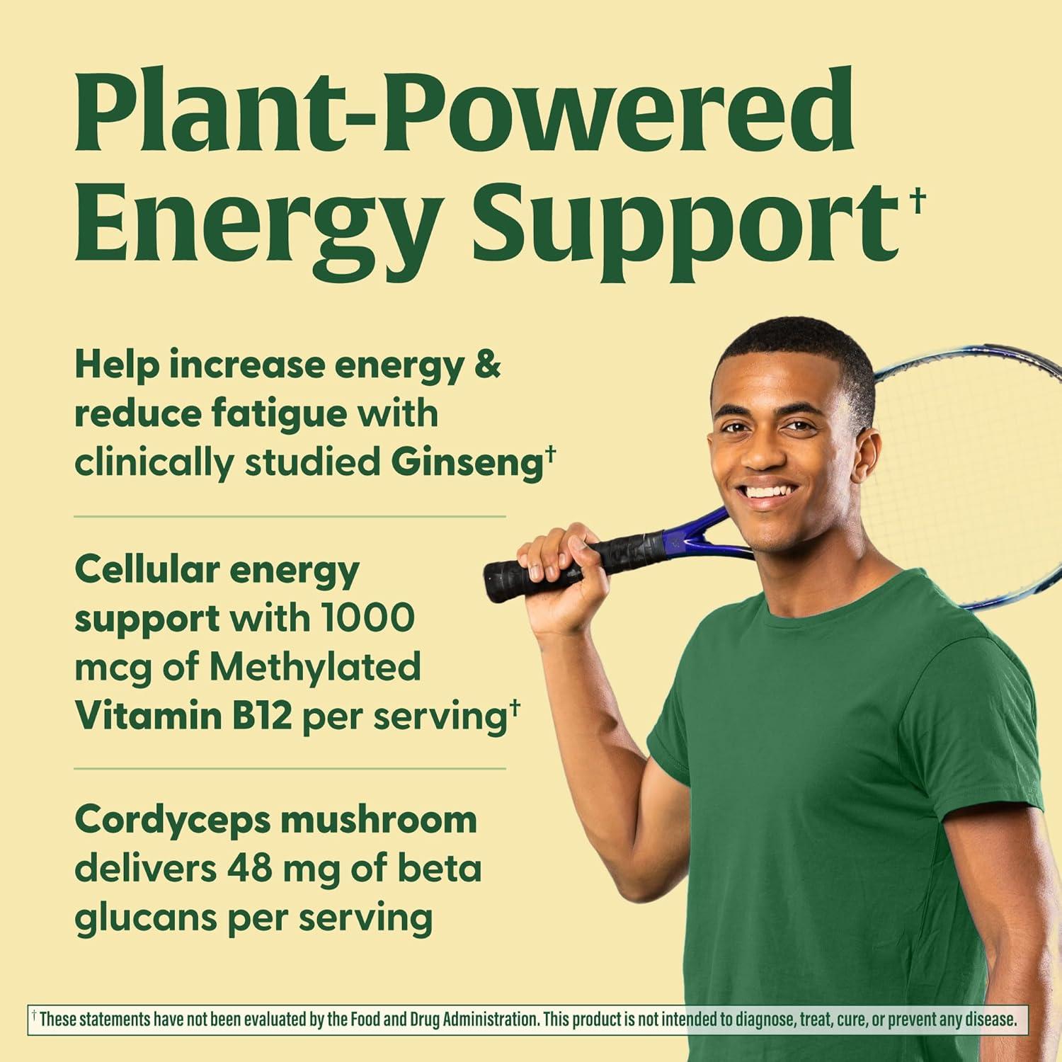 Suplemento Energético MegaFood Cordyceps y Ginseng - 60 Cápsulas