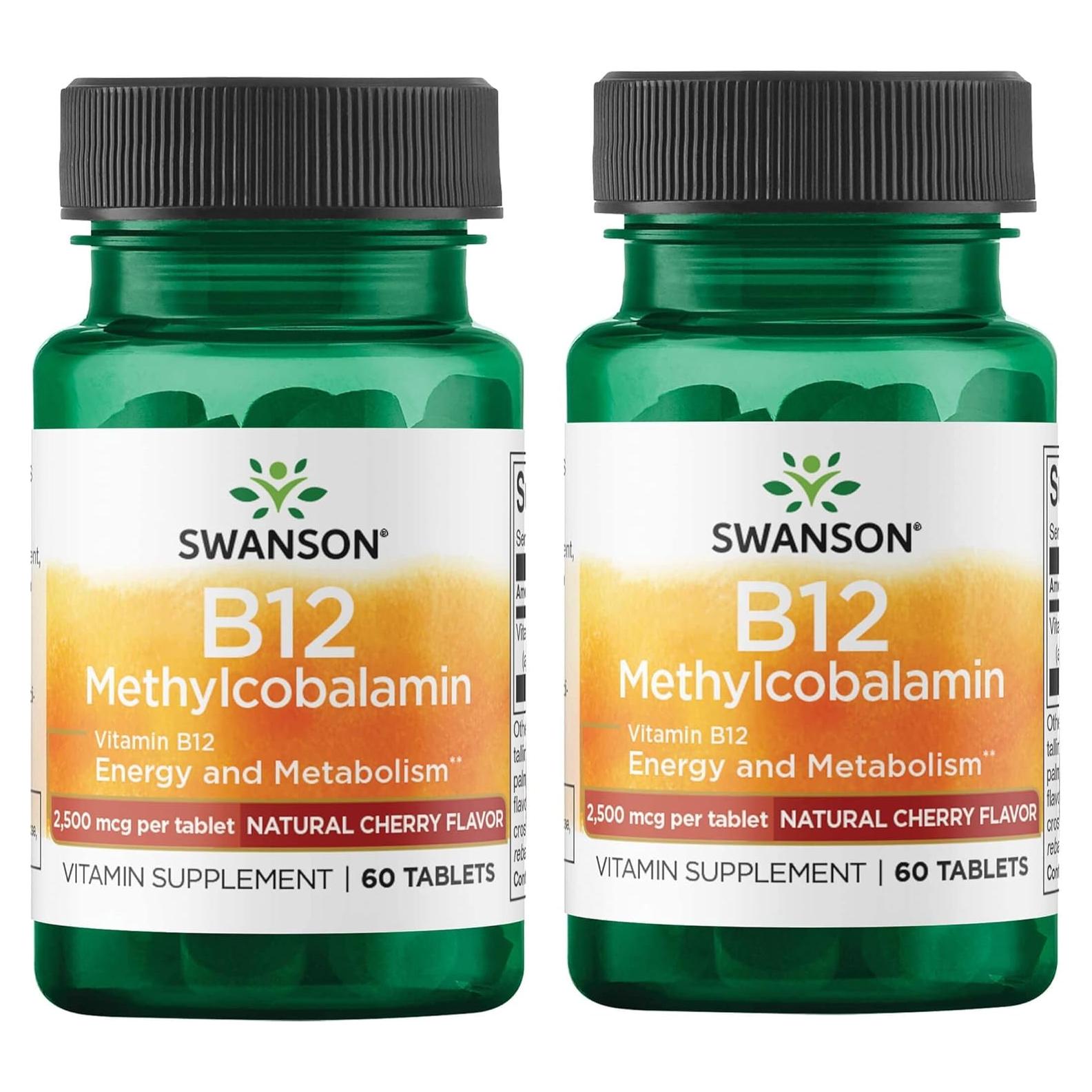 Vitamina B12 Metilcobalamina Swanson 2500 mcg 60 Tabletas