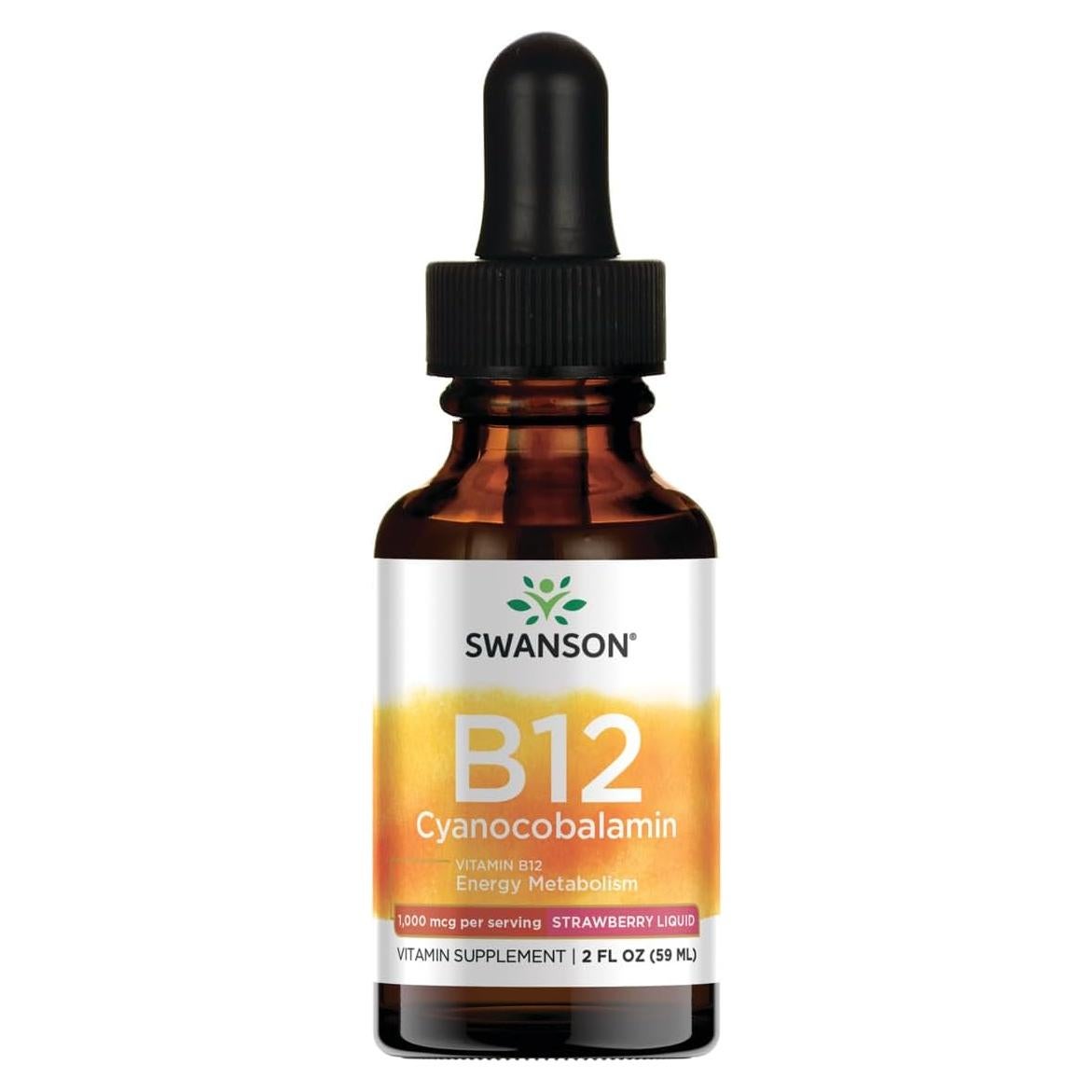Vitamina B-12 Líquido Sublingual Swanson 1000 mcg 59 ml