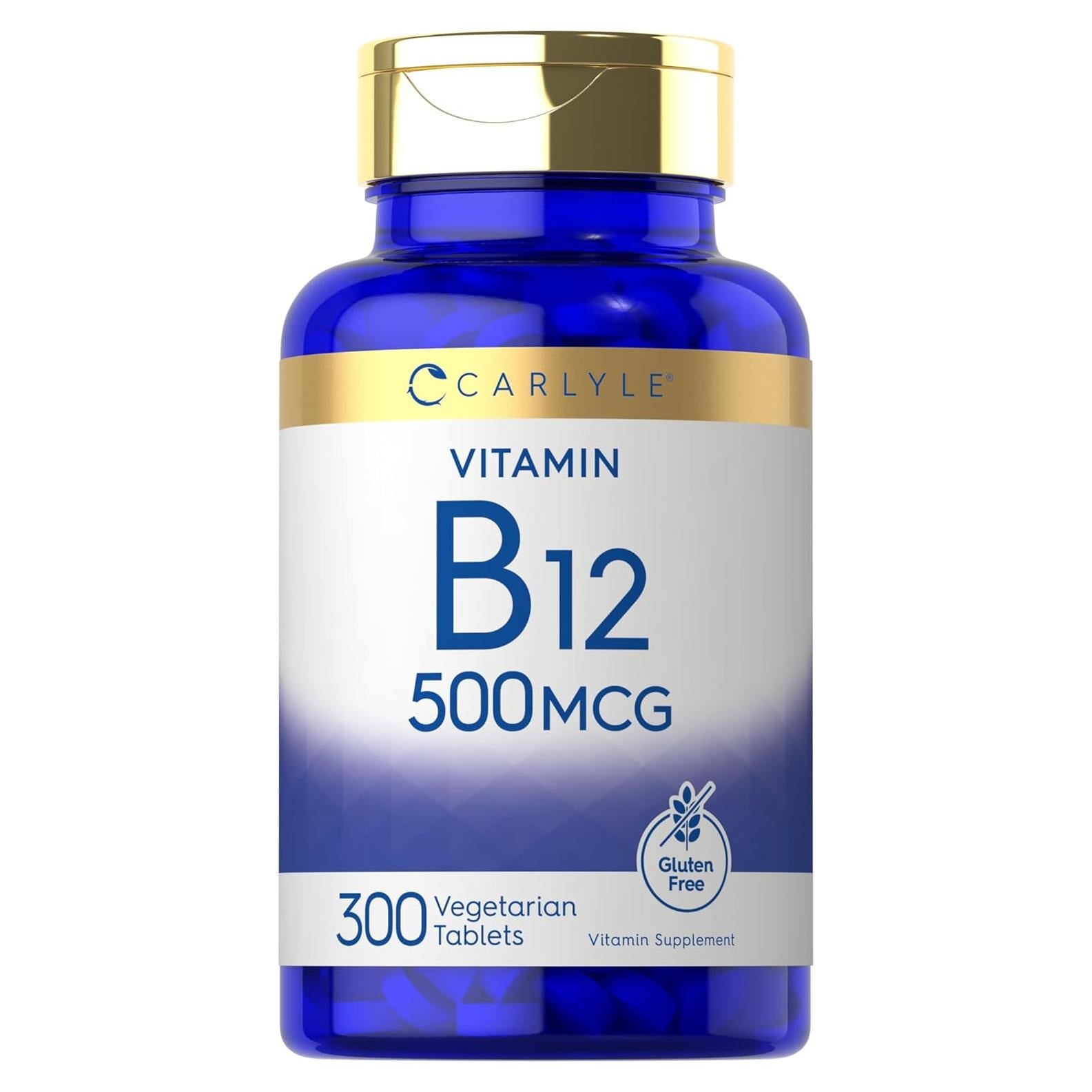 Carlyle Vitamina B12 500 mcg 300 Tabletas Vegetariana