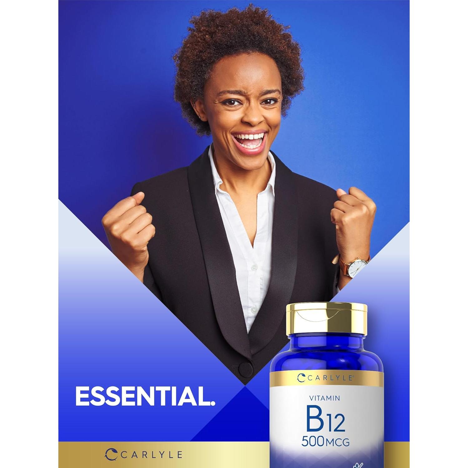 Carlyle Vitamina B12 500 mcg 300 Tabletas Vegetariana