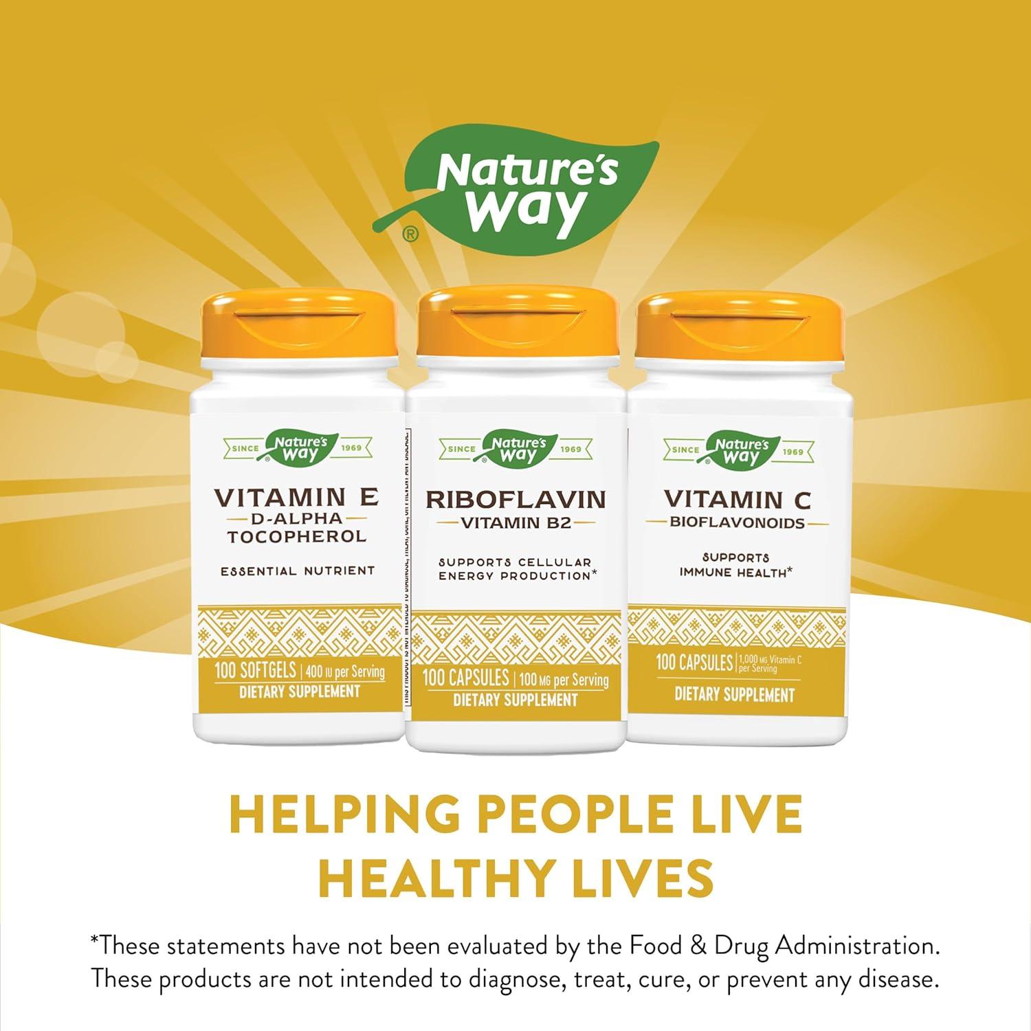 Riboflavina Nature's Way 100mg 100 Cápsulas (Paquete de 2)