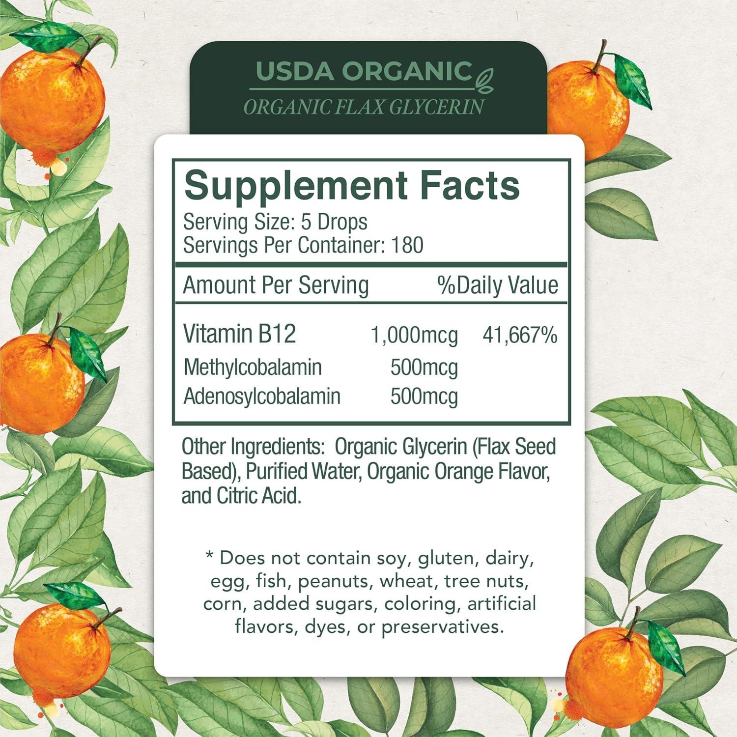 Gotas Líquidas de Vitamina B12 Vegana Live Wise 29.57 ml