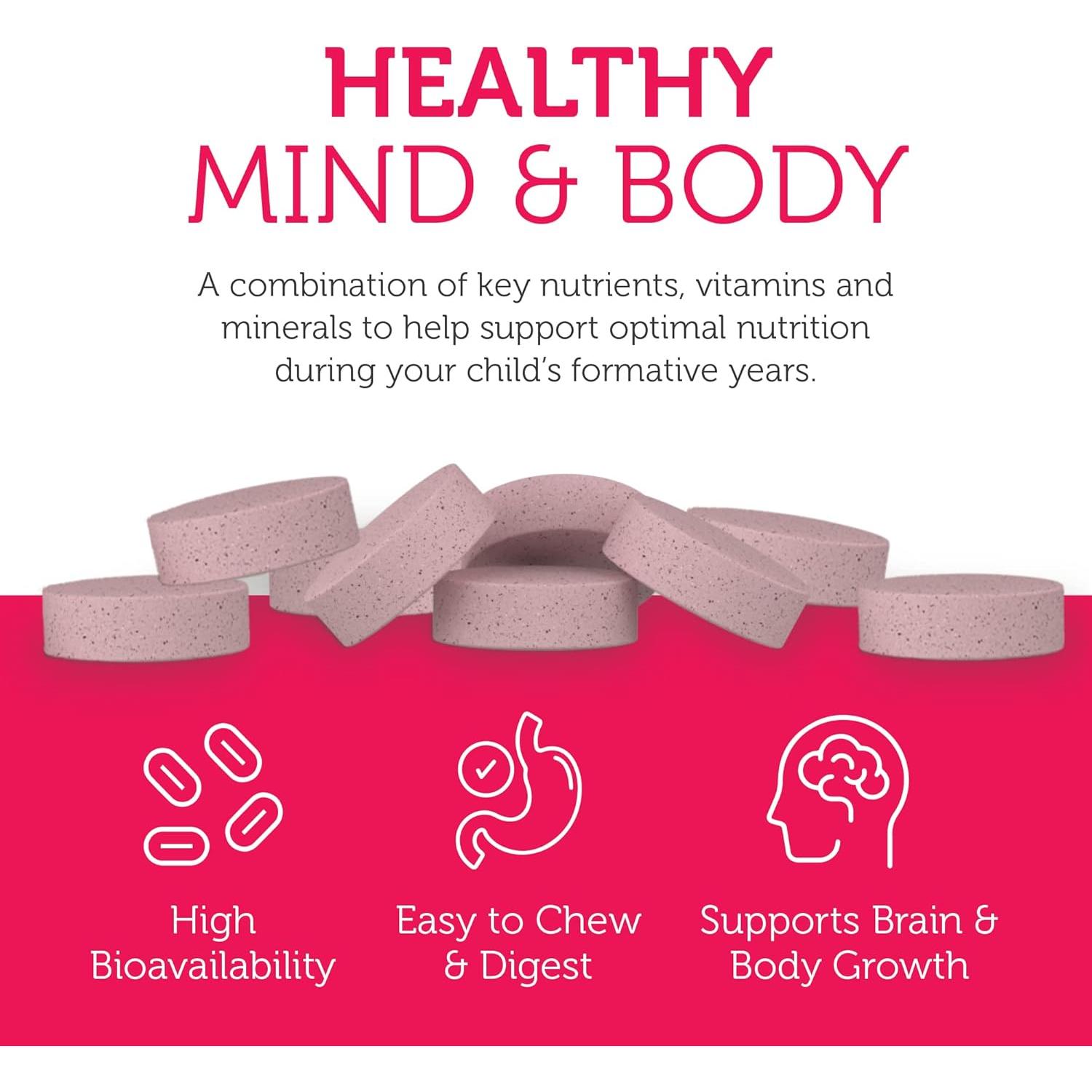 Multivitaminas Masticables Zahler Kids 90 Tabletas Cereza