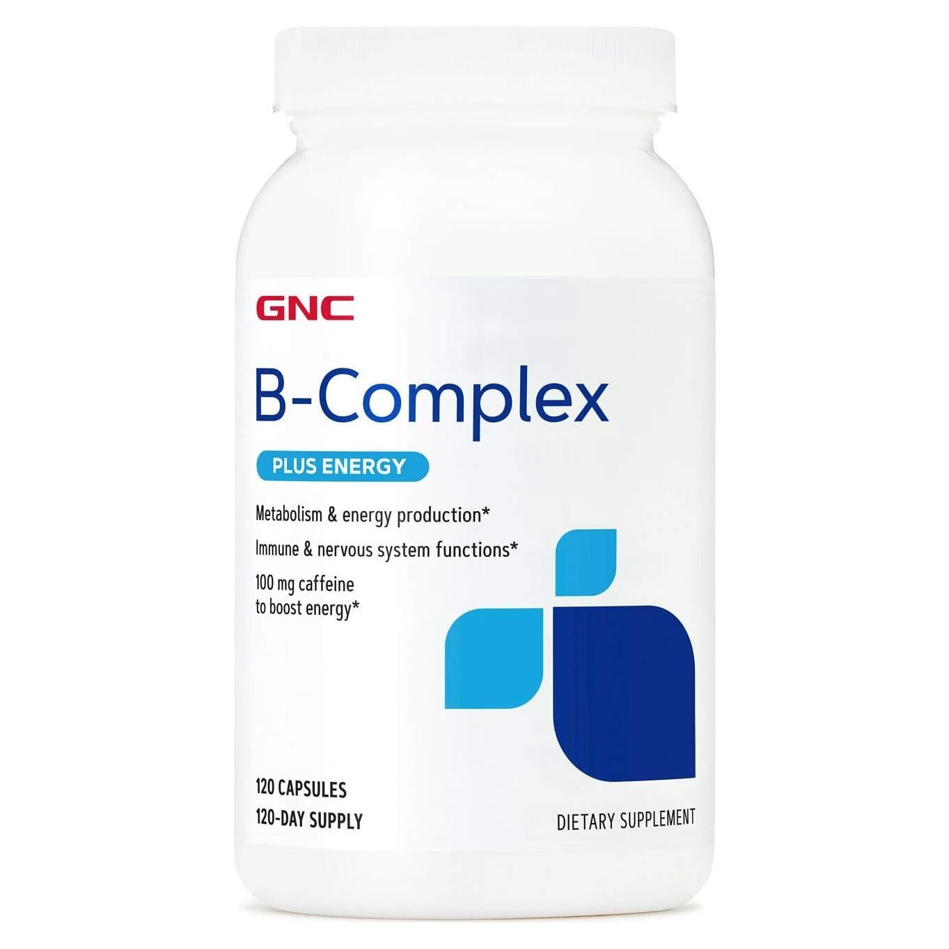 GNC B-Complejo Plus Energía 120 Cápsulas - Metabolismo y Energía
